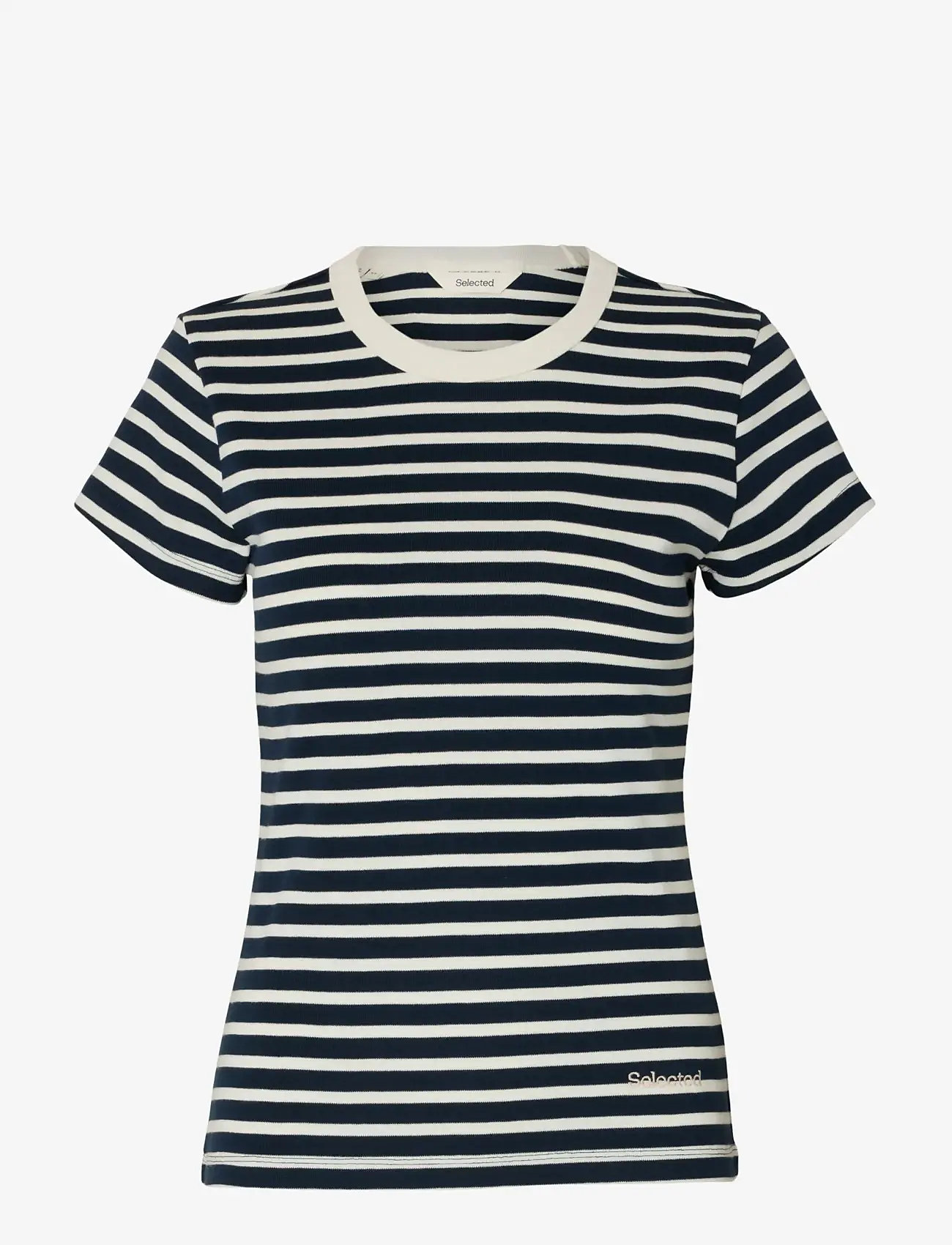 Selected - SLFMILLY SS TEE - t-shirts - dark sapphire - 1