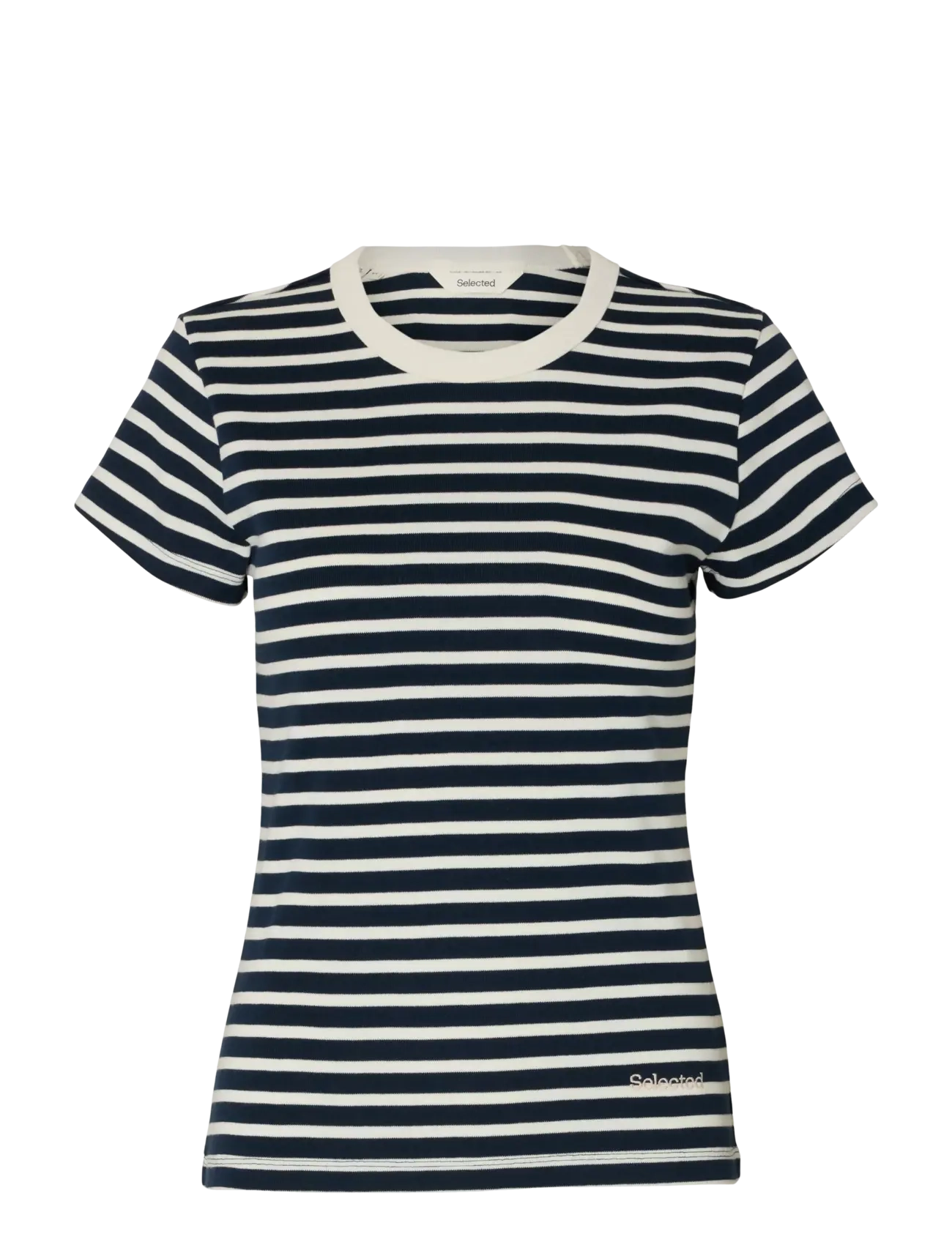 Selected SLFMILLY SS TEE - Selected - DARK SAPPHIRE / navy