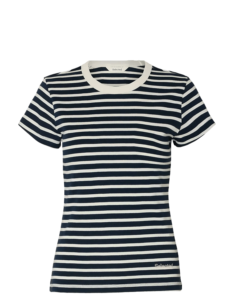 Selected - SLFMILLY SS TEE - t-shirts - dark sapphire - 1