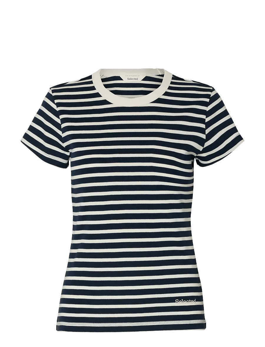 Selected - SLFMILLY SS TEE - t-shirts - dark sapphire - 1