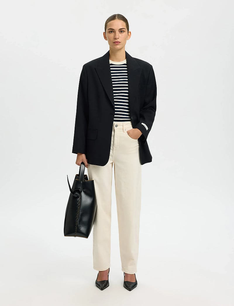 Selected - SLFMILLY SS TEE - t-shirts - dark sapphire - 5