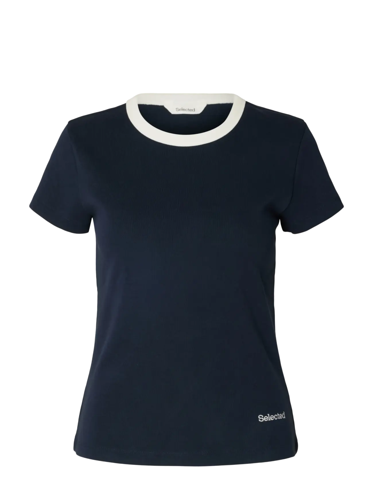 Selected SLFMILLY SS TEE - Kläder - DARK SAPPHIRE / navy