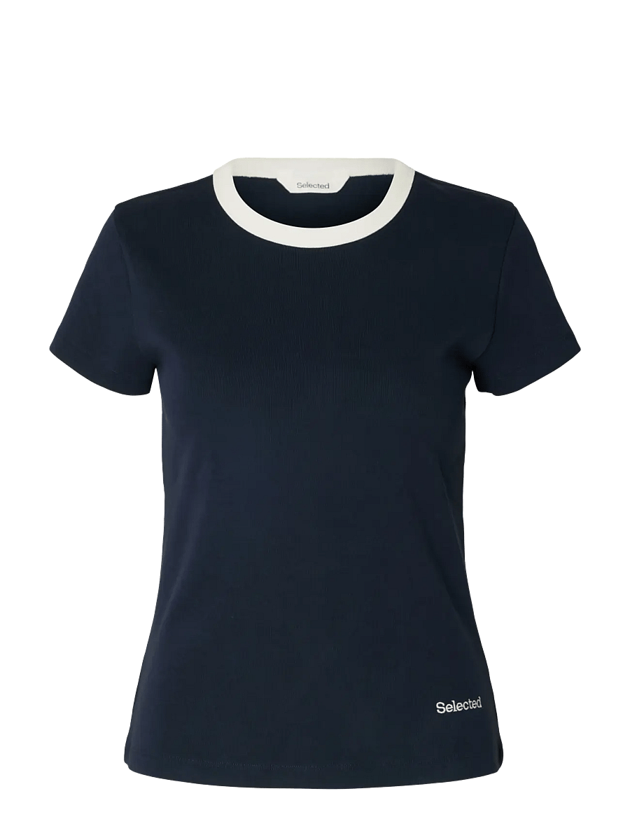 Selected - SLFMILLY SS TEE - t-shirts - dark sapphire - 1