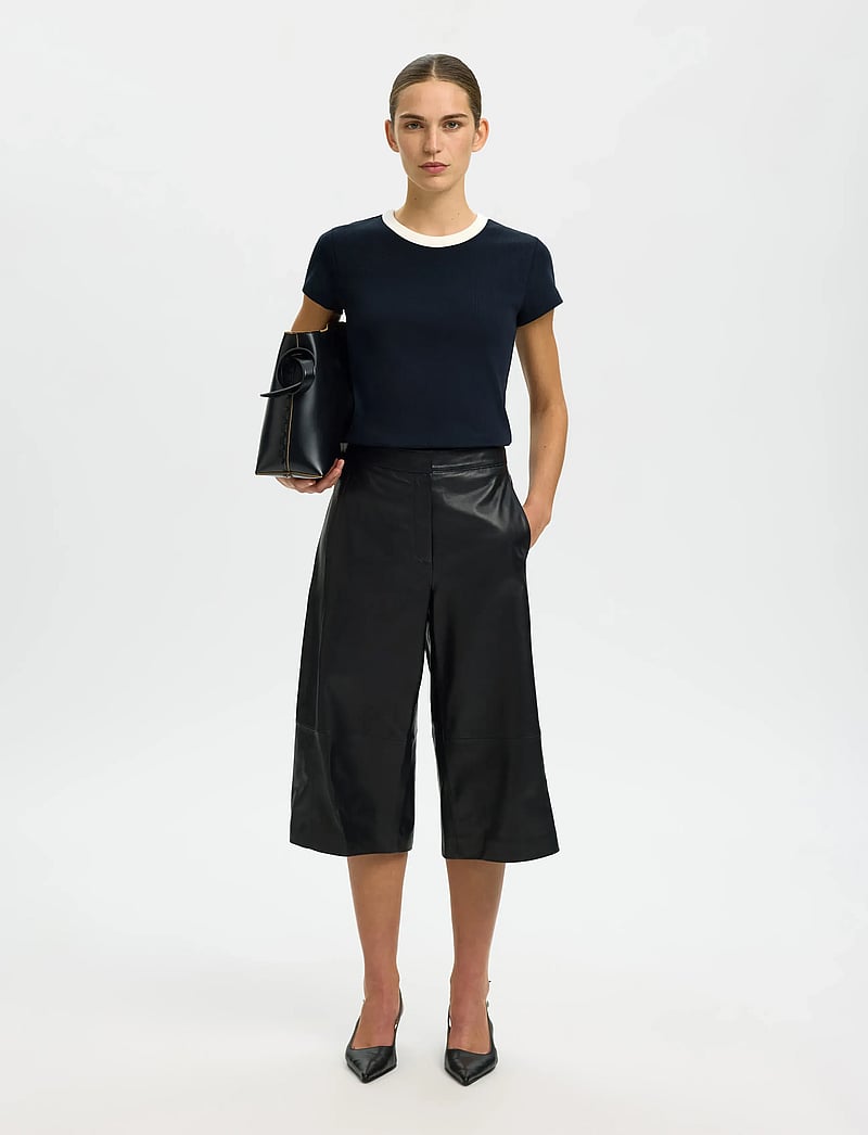 Selected - SLFMILLY SS TEE - t-shirts - dark sapphire - 4