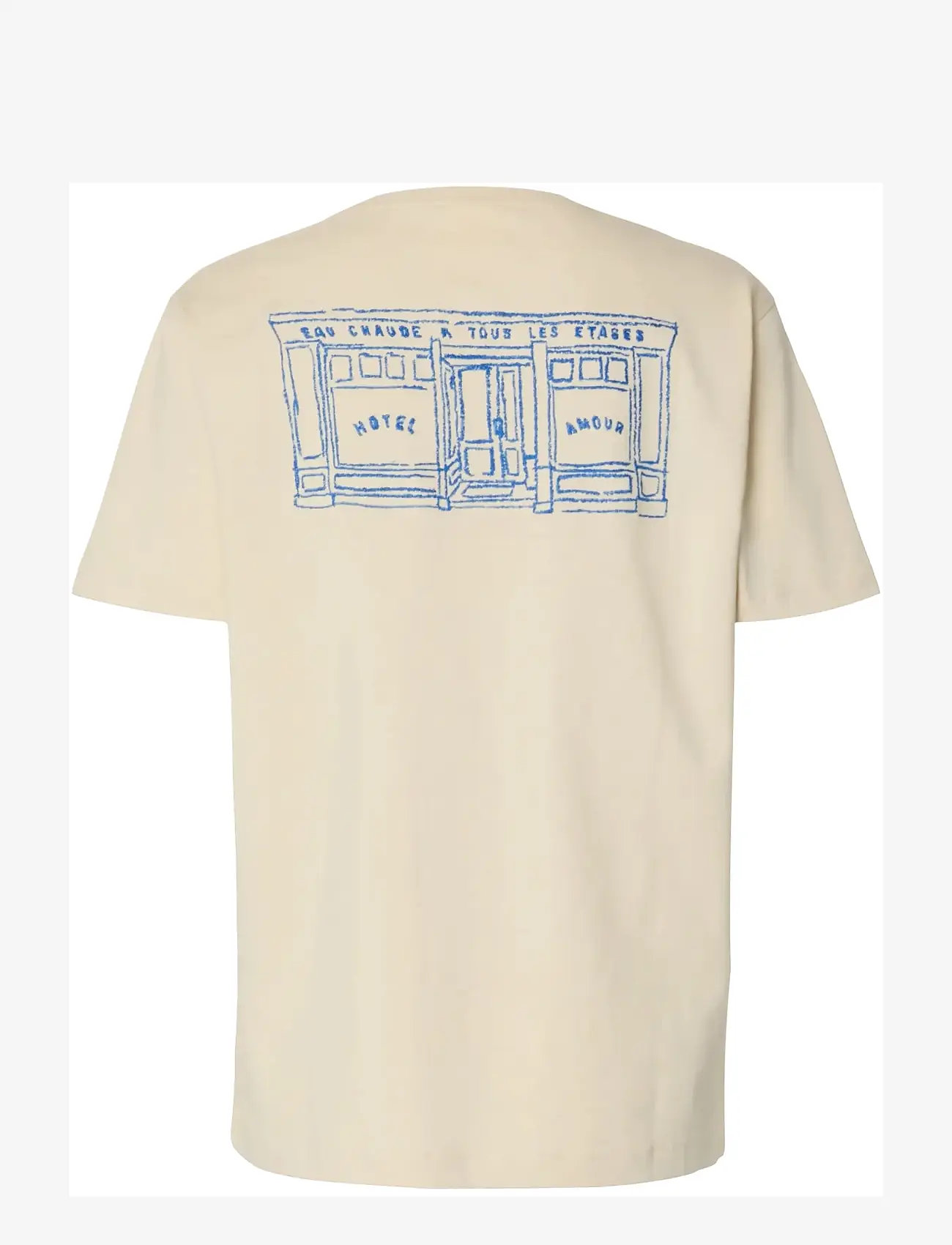 Selected - SLFRELAXED BROOK SS HOTEL AMOUR TEE - t-shirts - angora - 2
