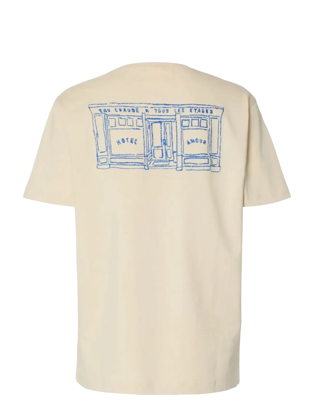 Selected - SLFRELAXED BROOK SS HOTEL AMOUR TEE - t-shirts - angora - 2