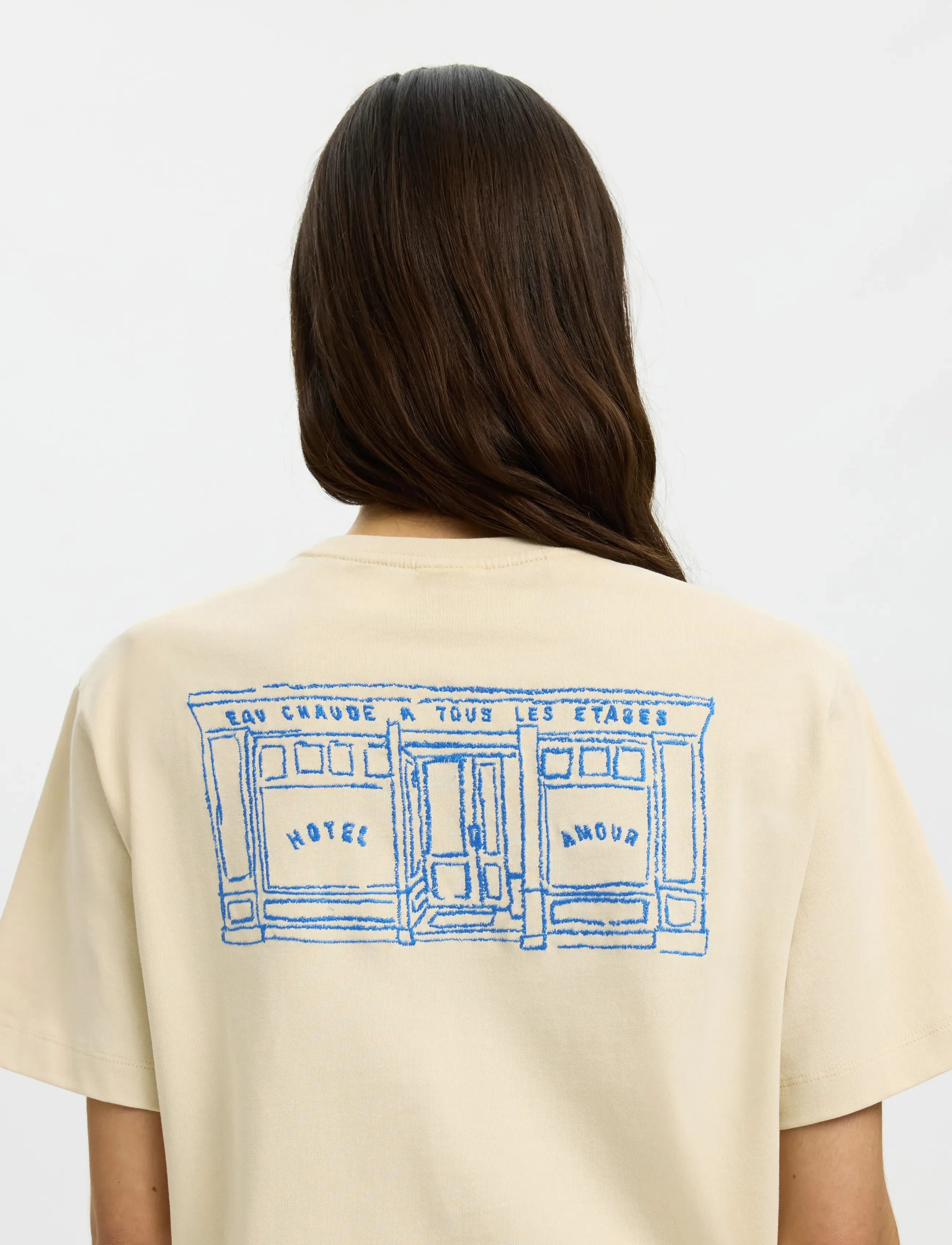Selected - SLFRELAXED BROOK SS HOTEL AMOUR TEE - t-shirts - angora - 5