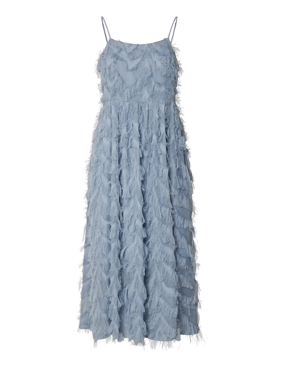 Selected - SLFMYLINE REGULAR MIDI STRAP DRESS B - partykleider - dusty blue - 1