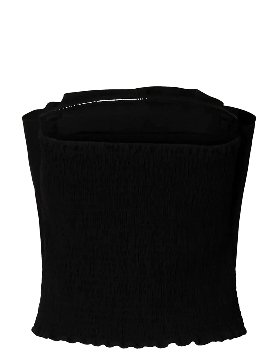 Selected - SLFVINELLE PLEATED BANDEAU TOP B - varrukateta topid - black - 2