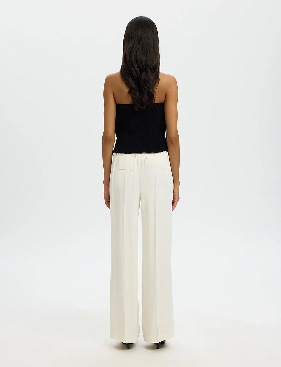 Selected - SLFVINELLE PLEATED BANDEAU TOP B - varrukateta topid - black - 3