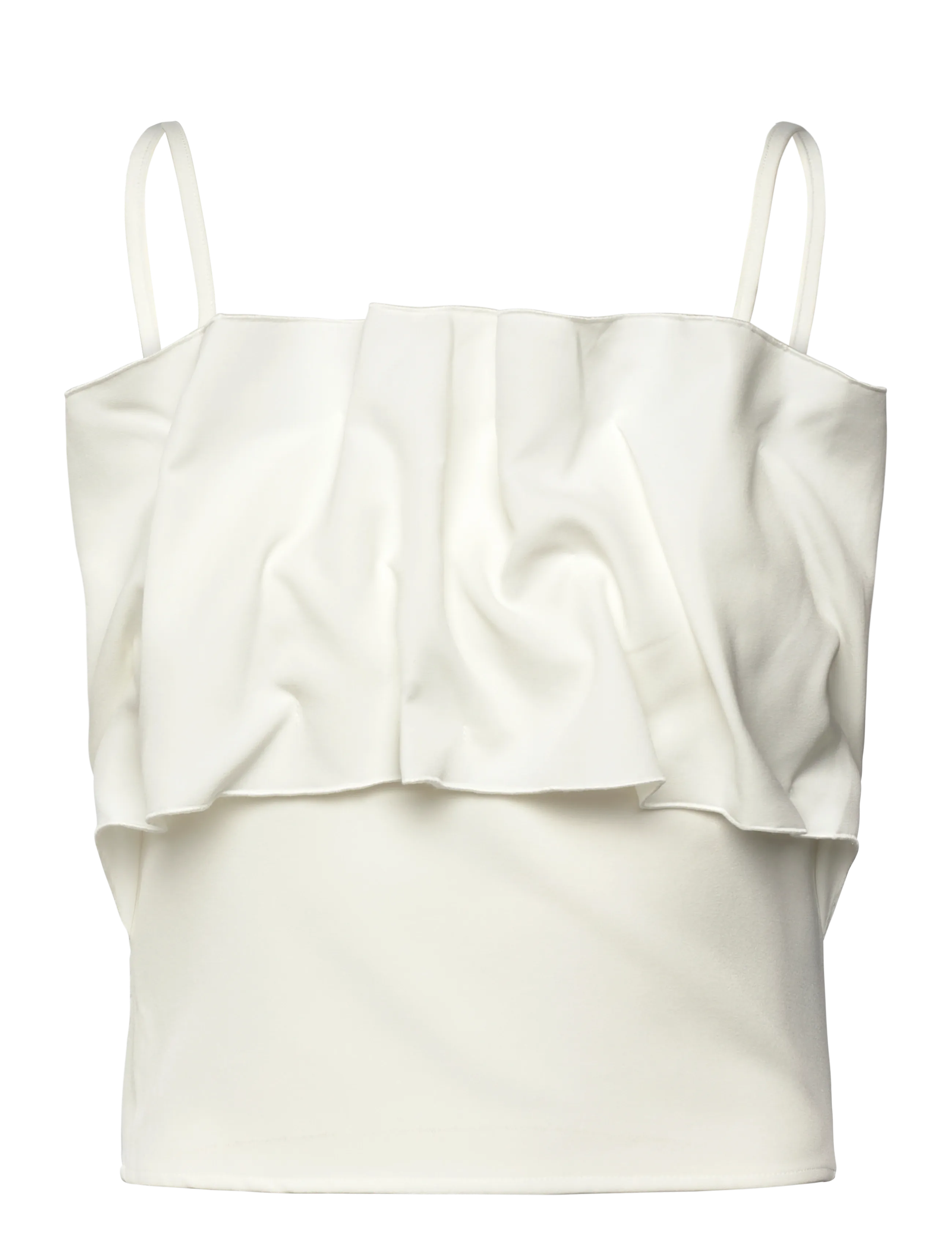Selected SLFVINELLE PLEATED BANDEAU TOP  B - Clothing - SNOW WHITE / white
