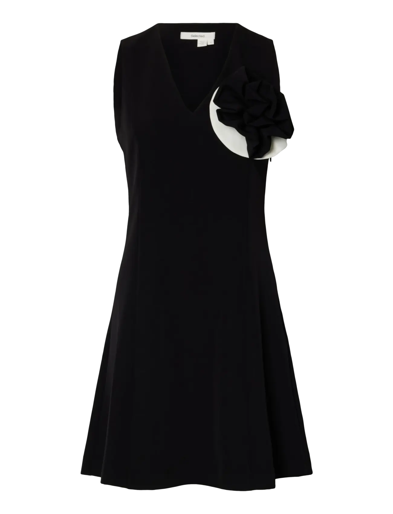 Selected Slfvinelle Sl Short Rose Dress B, 38, Black, Kjoler > Kort Kjole, Dame