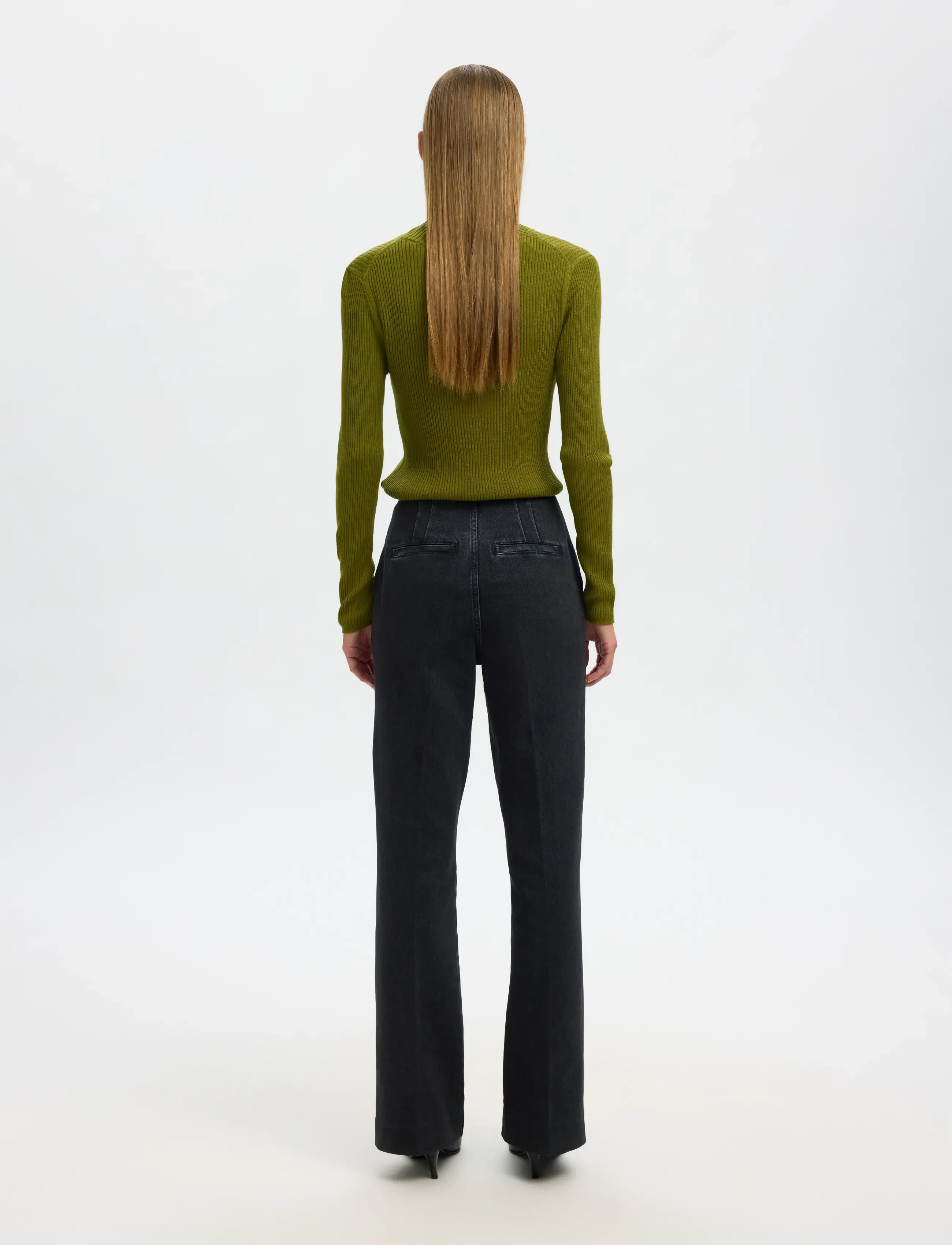 Selected - SLFTHEA LS MERINO WOOL KNIT ROLL NECK - pulls à col roulé - avocado - 2