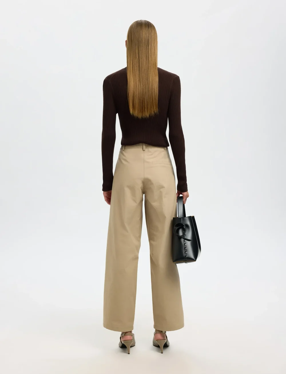 Selected - SLFTHEA LS MERINO WOOL KNIT ROLL NECK - rollkragenpullover - chocolate torte - 2