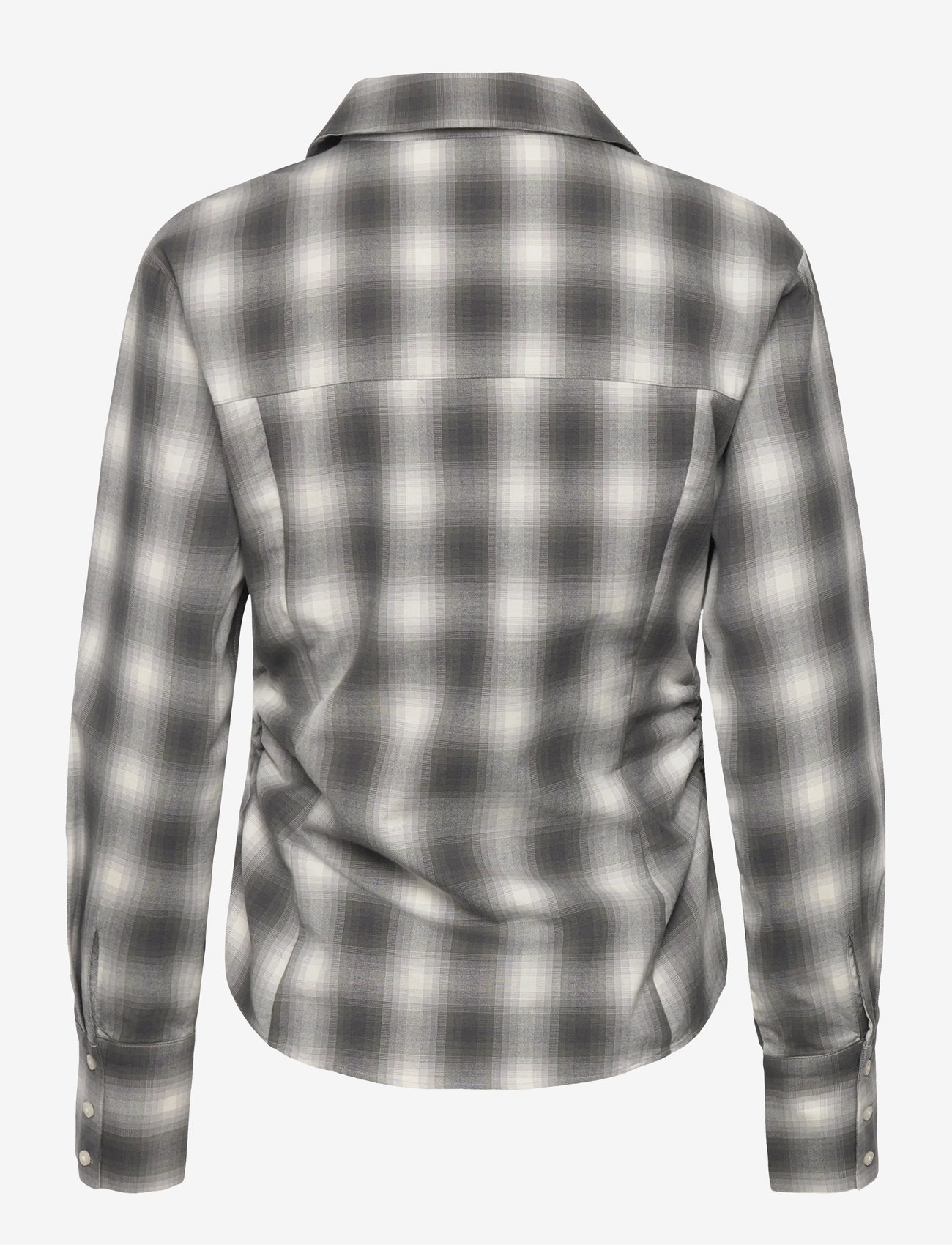 Selected - SLFMAYA SLIM LS CHECKED SHIRT EX - langærmede skjorter - formal gray - 1