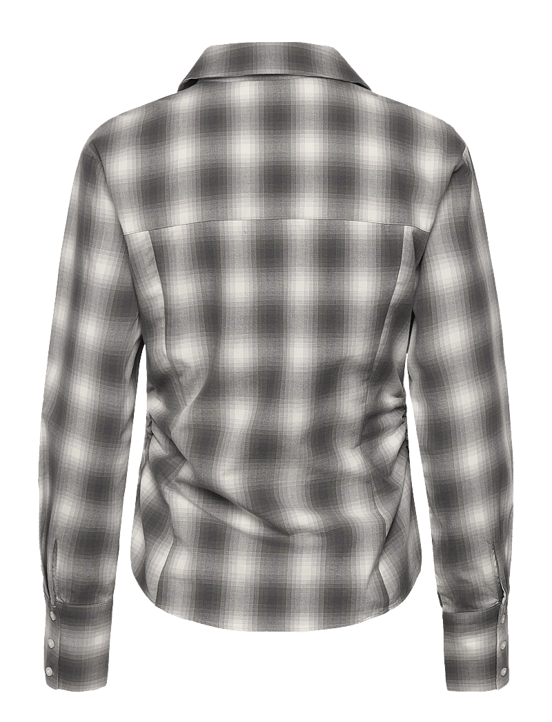 Selected - SLFMAYA SLIM LS CHECKED SHIRT EX - langärmlige hemden - formal gray - 1