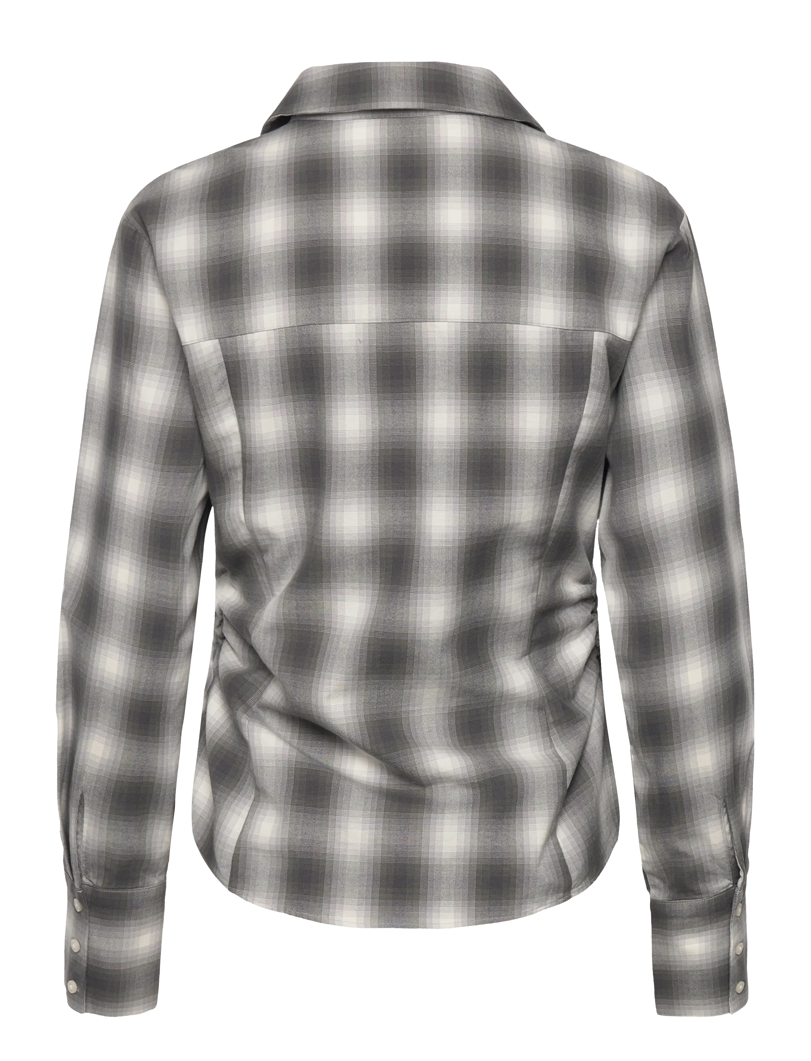 Selected - SLFMAYA SLIM LS CHECKED SHIRT EX - pitkähihaiset kauluspaidat - formal gray - 1