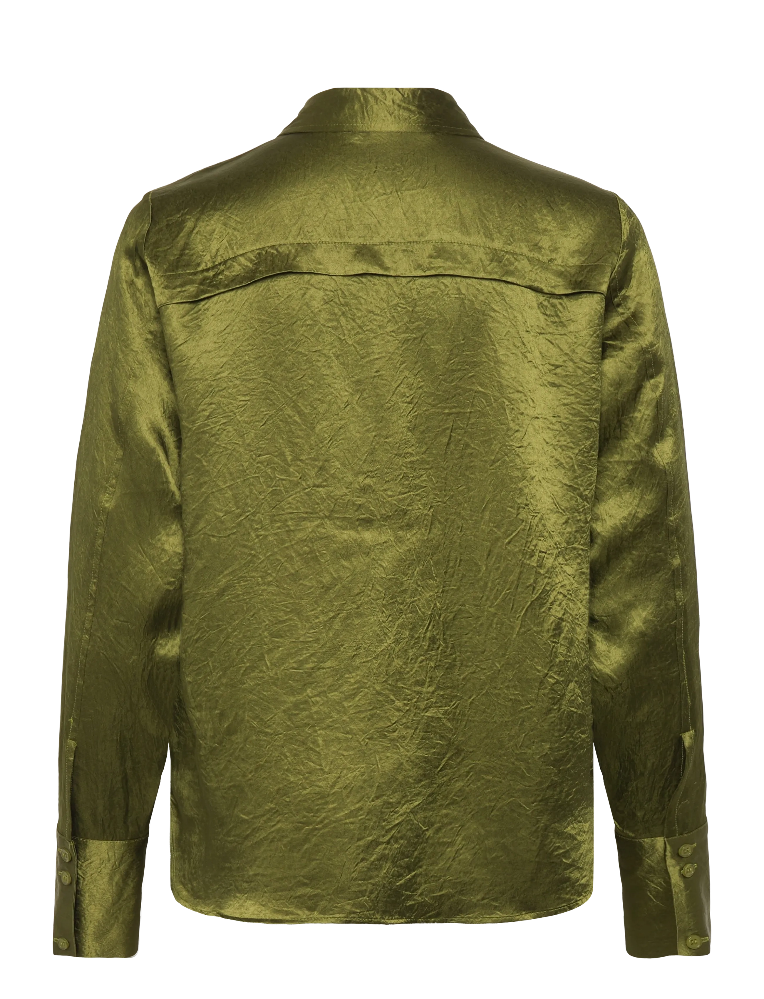 Selected - SLFSELENE LS PANEL SHIRT EX - långärmade skjortor - avocado - 1