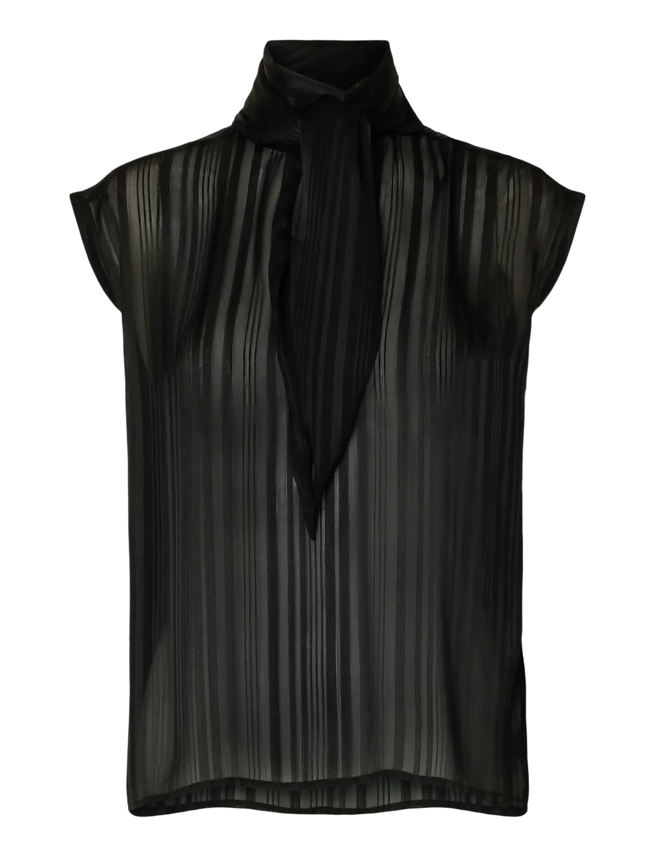 Selected - SLFMARGRETHE SL TIE TOP EX - black - 1