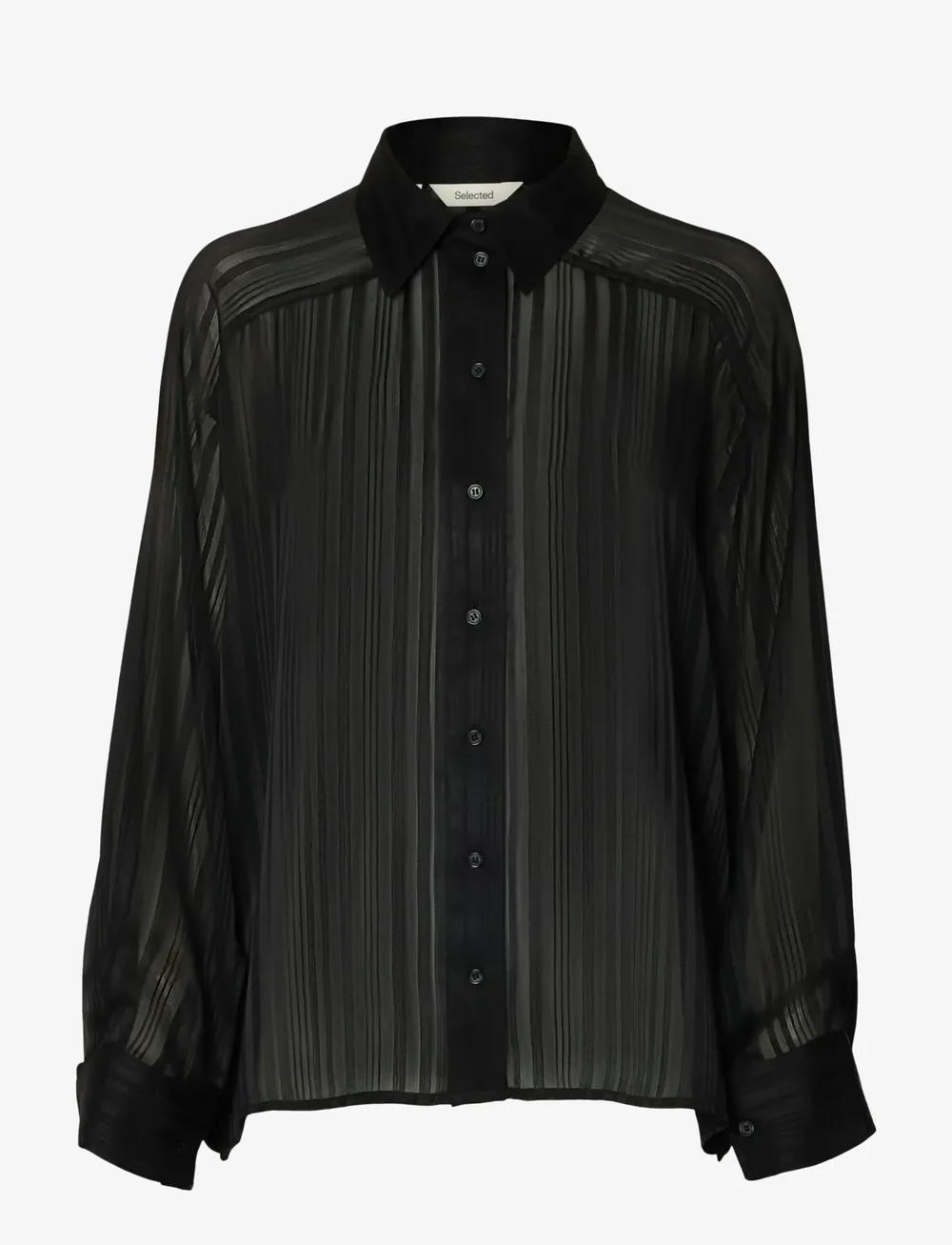 Selected - SLFMARGRETHE LS SHIRT EX - langärmlige hemden - black - 1
