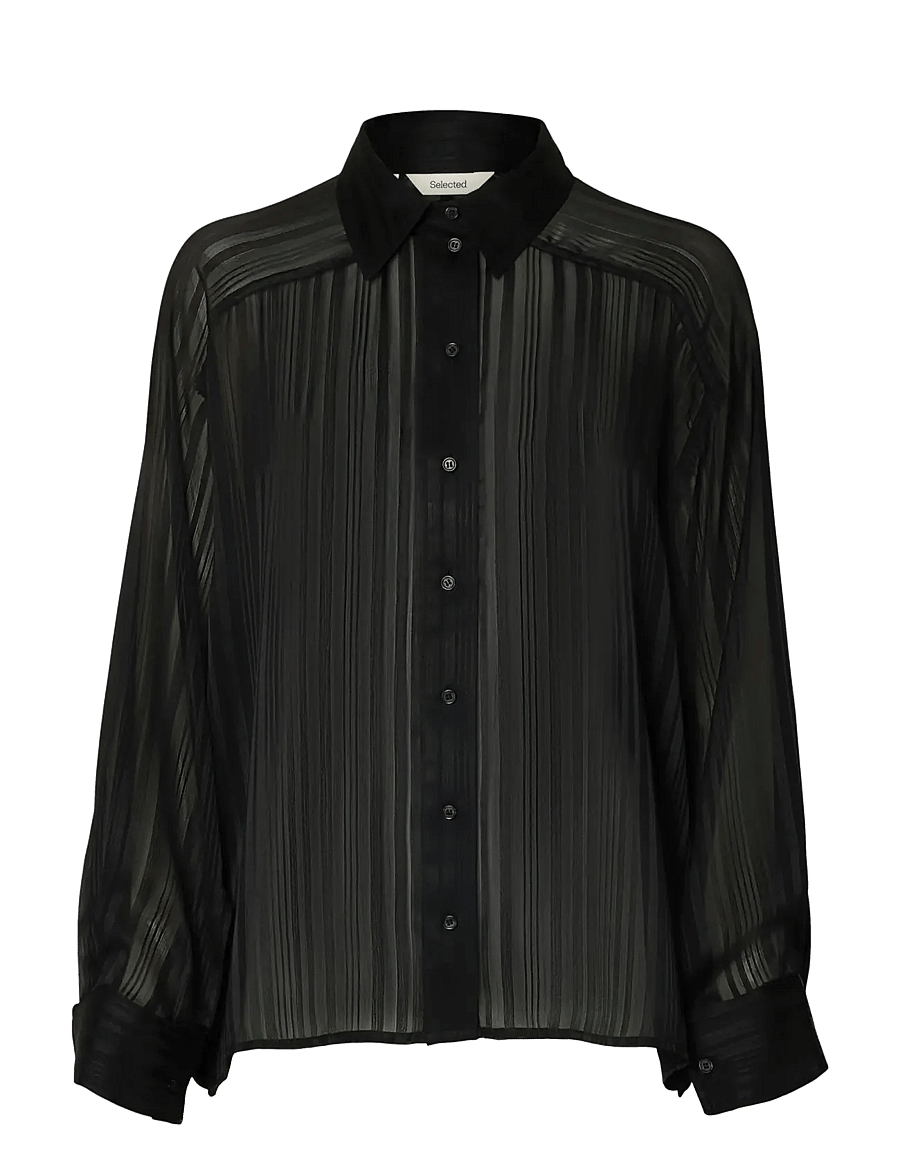 Selected - SLFMARGRETHE LS SHIRT EX - chemises à manches longues - black - 1
