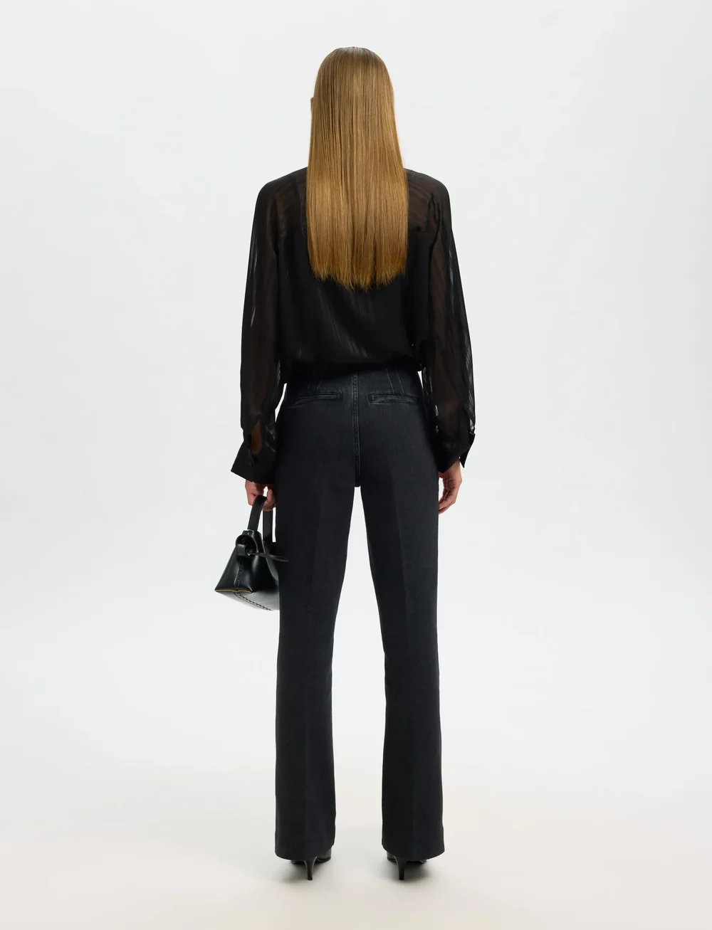 Selected - SLFMARGRETHE LS SHIRT EX - langärmlige hemden - black - 2