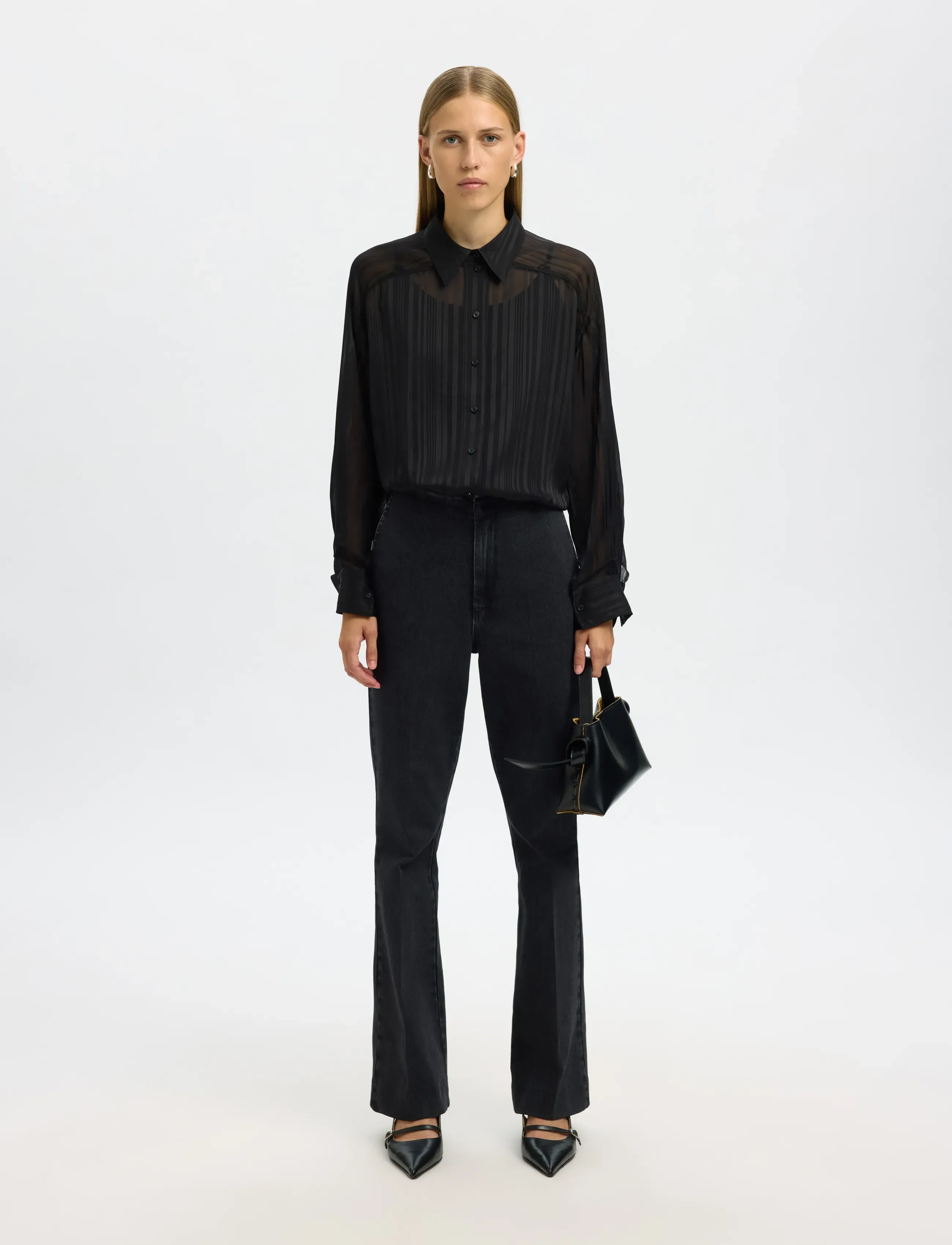 Selected - SLFMARGRETHE LS SHIRT EX - chemises à manches longues - black - 3