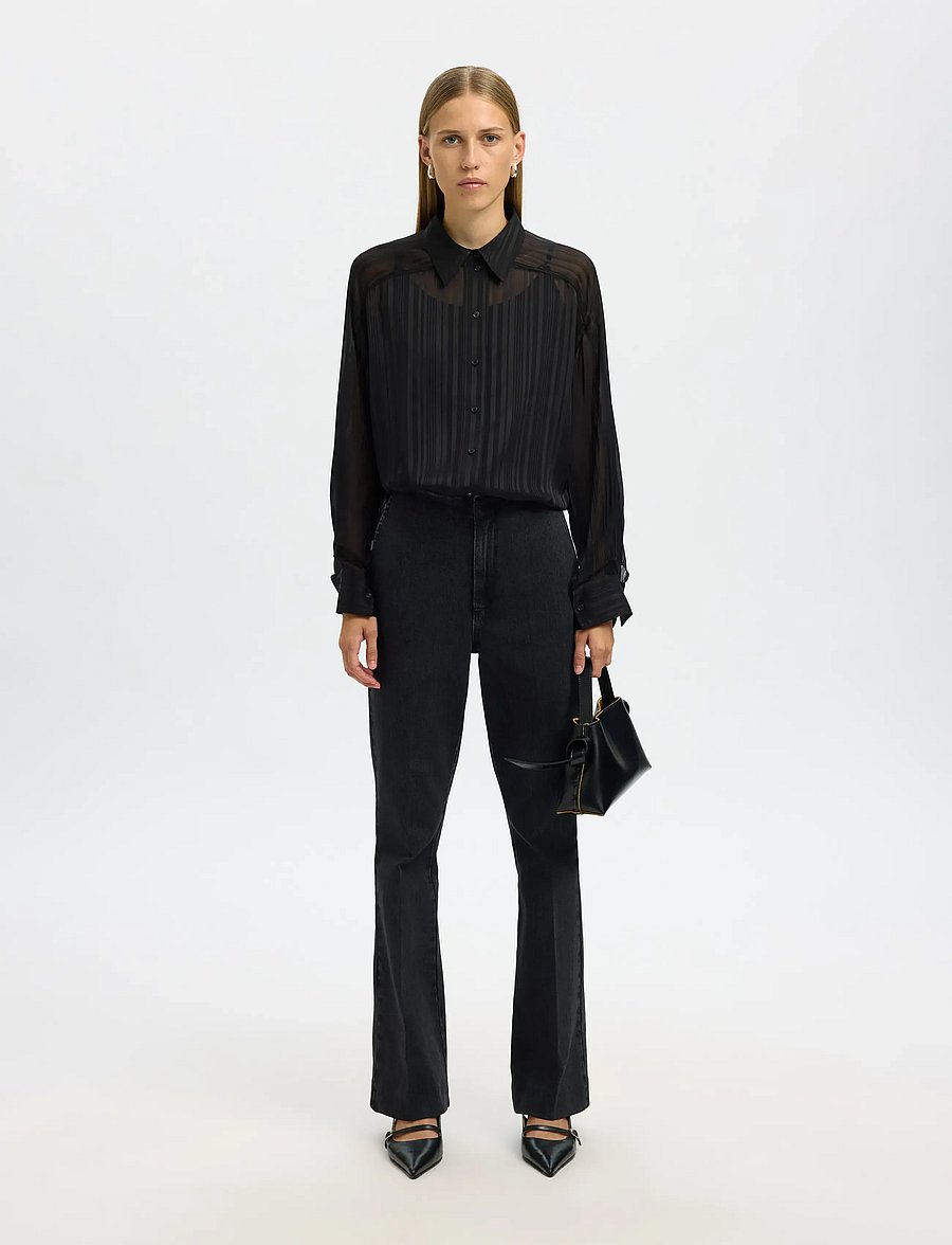 Selected - SLFMARGRETHE LS SHIRT EX - chemises à manches longues - black - 3