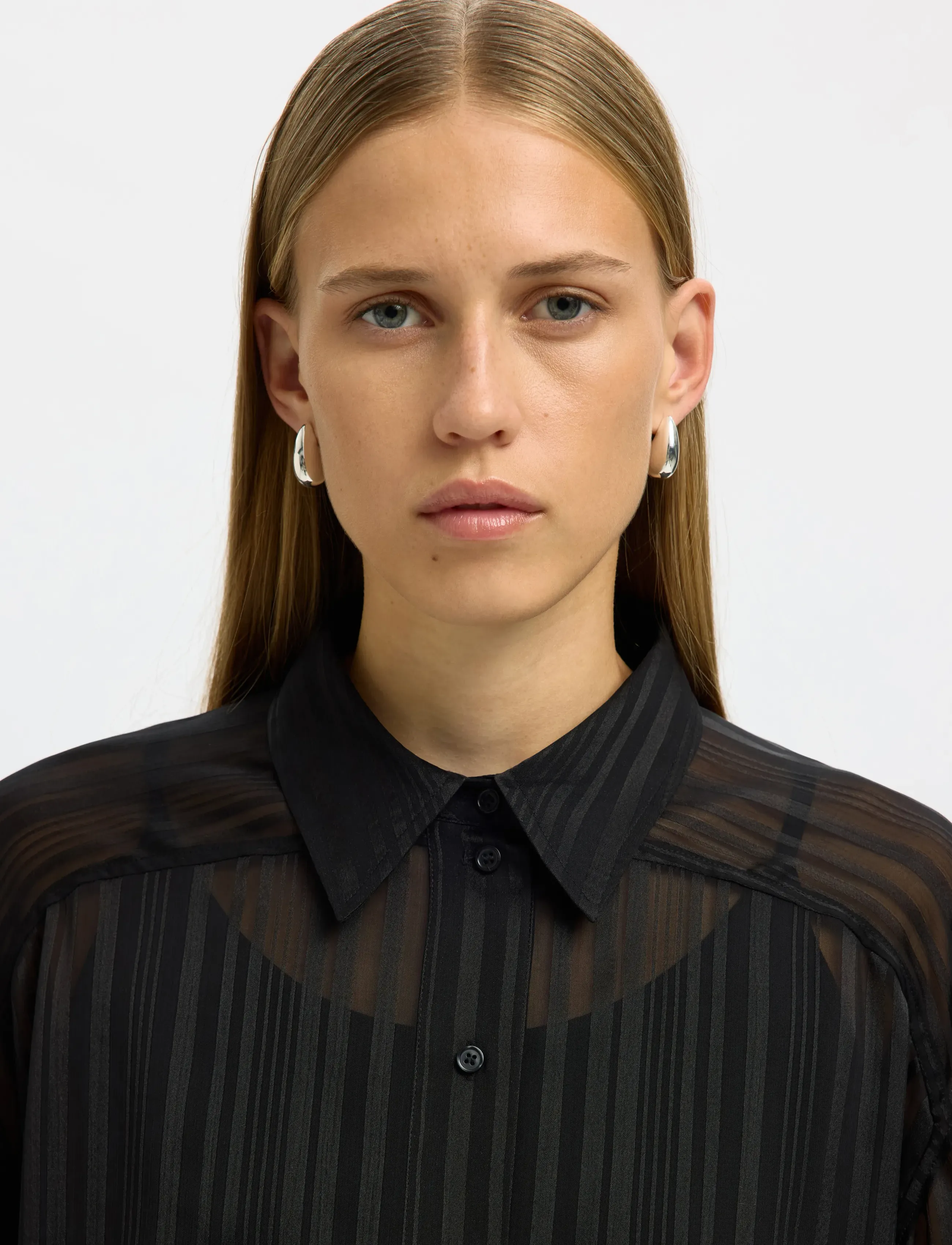 Selected - SLFMARGRETHE LS SHIRT EX - chemises à manches longues - black - 4