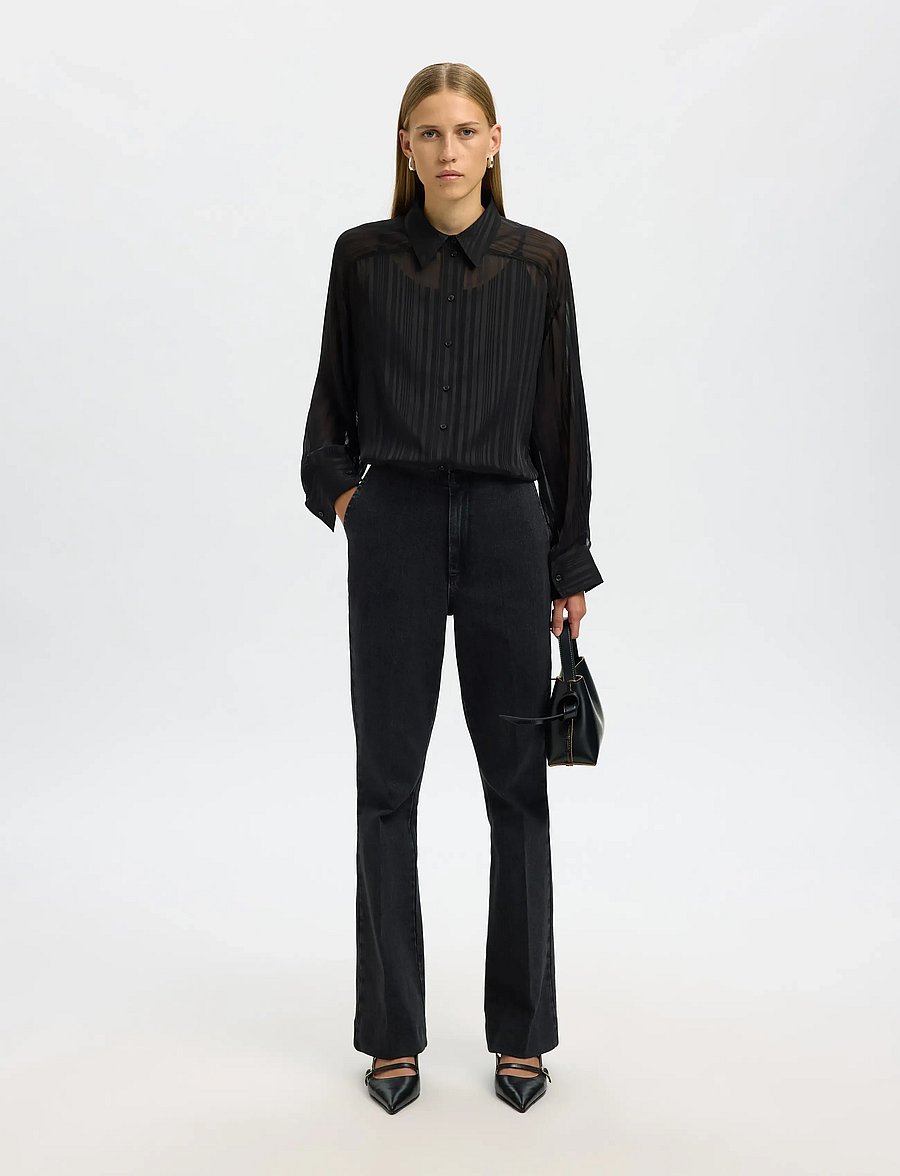 Selected - SLFMARGRETHE LS SHIRT EX - chemises à manches longues - black - 5