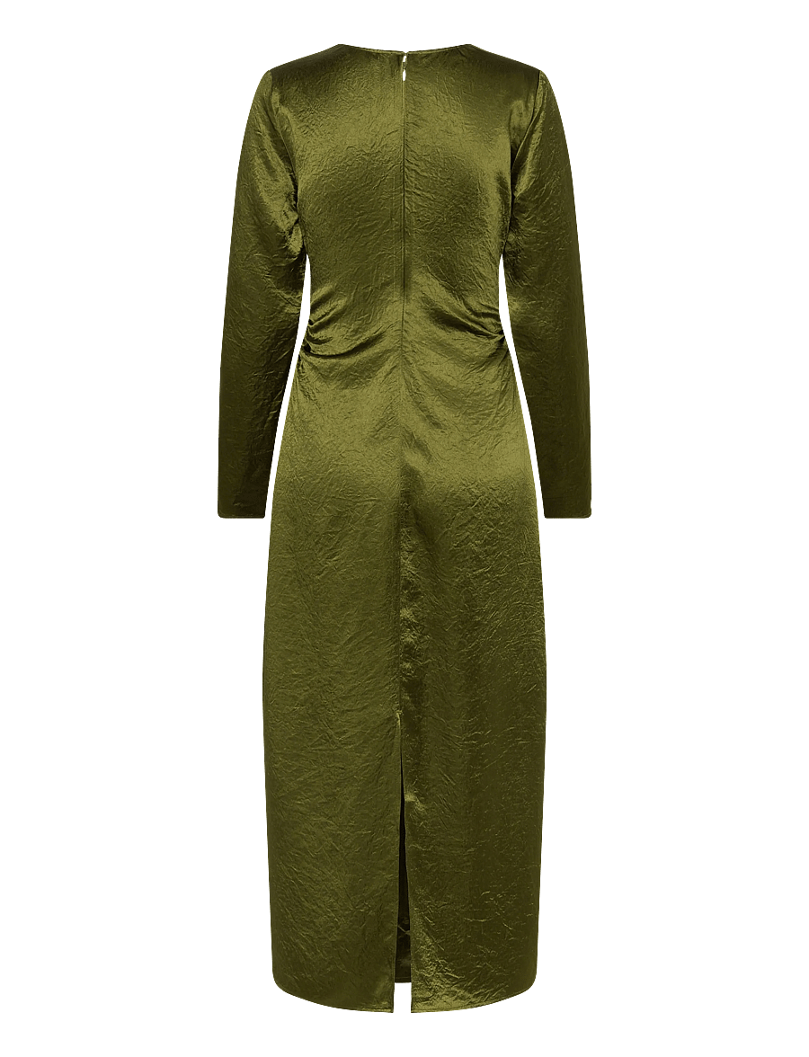 Selected - SLFSELENE SLIM LS ANKLE DRESS EX - pidulikud kleidid - avocado - 1