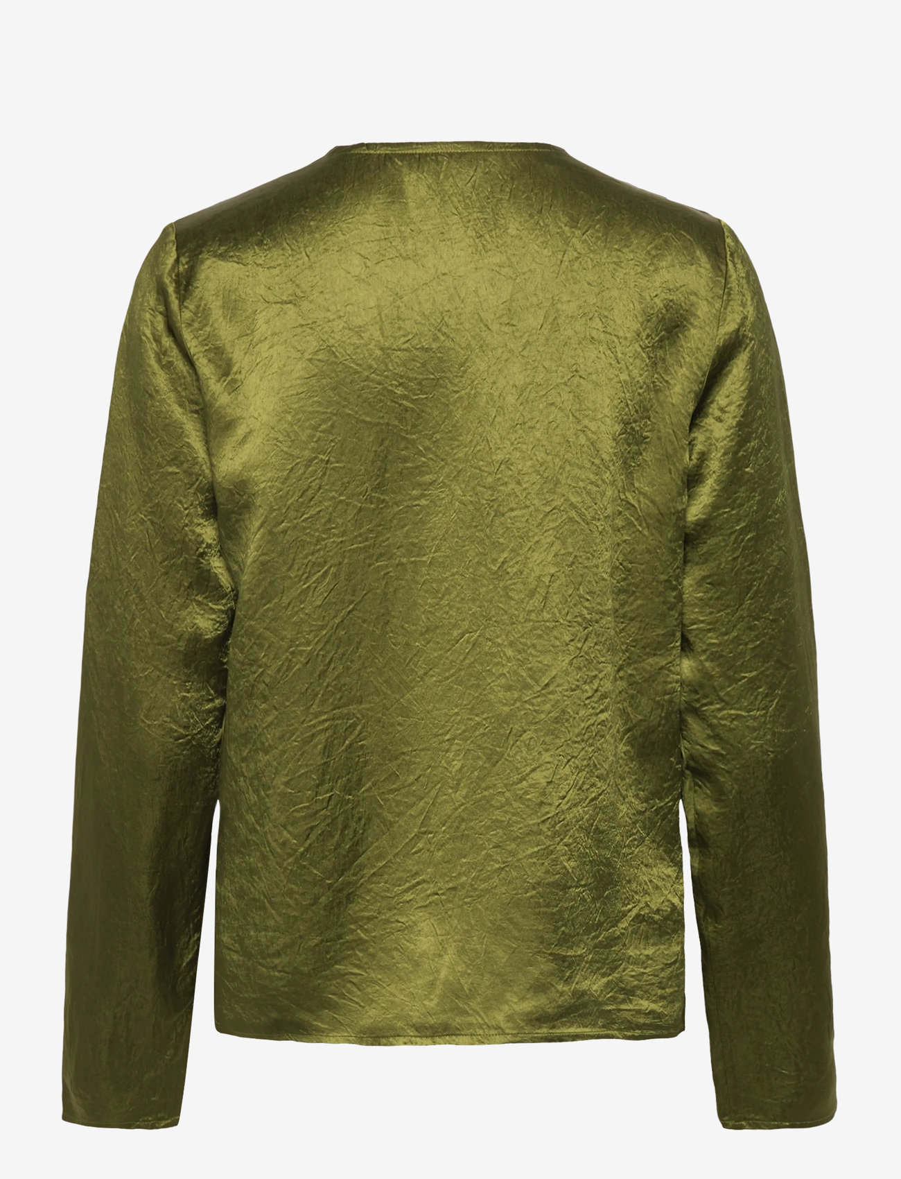 Selected - SLFSELENE LS V-NECK TOP EX - langærmede bluser - avocado - 1