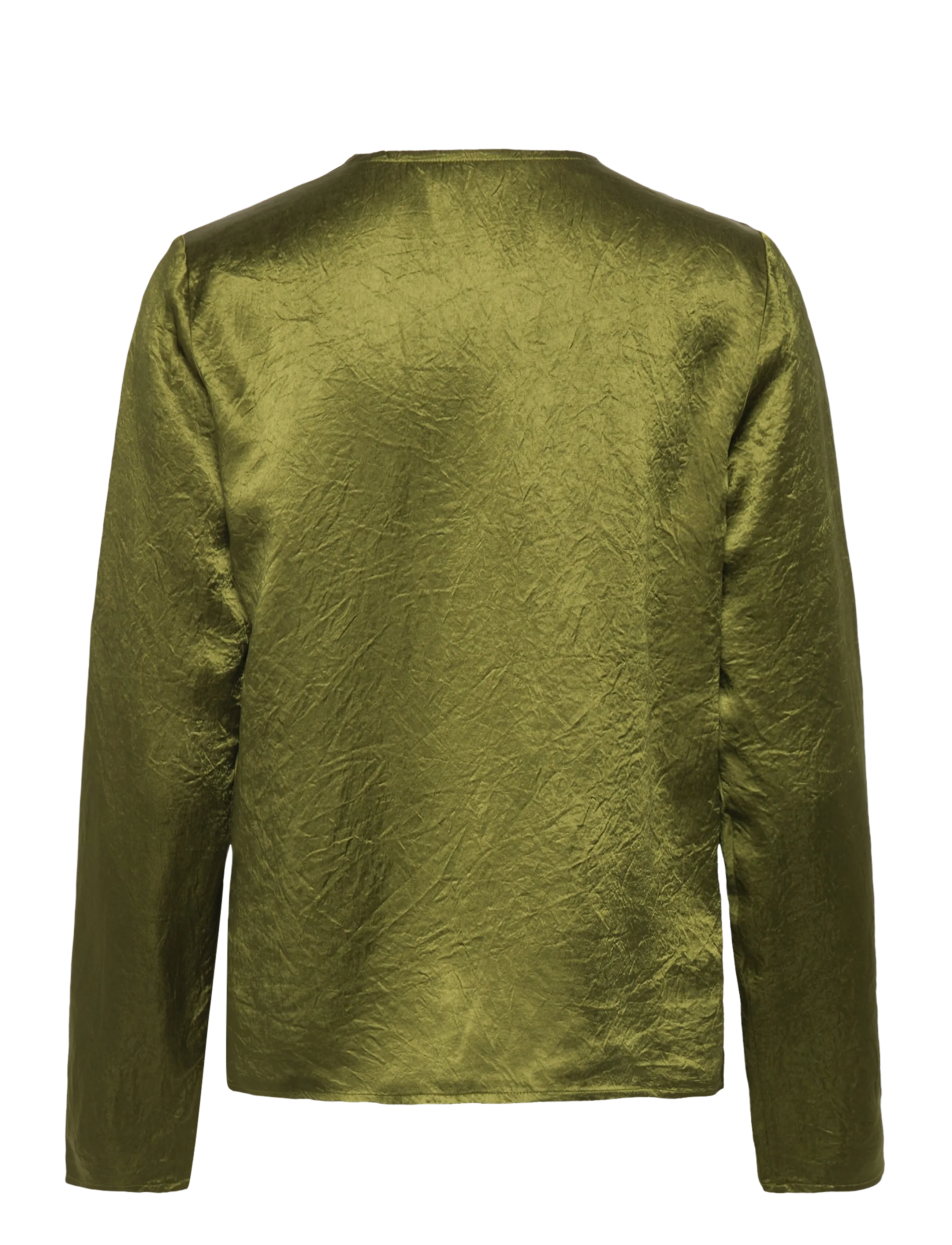 Selected - SLFSELENE LS V-NECK TOP EX - langermede bluser - avocado - 1