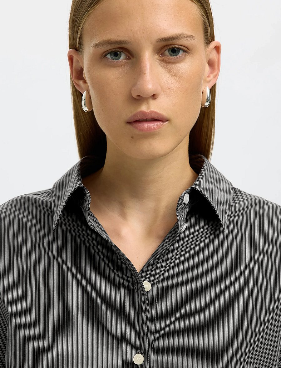 Selected - SLFDAN LS OVERSIZED SHIRT EX - chemises à manches longues - chocolate torte - 4