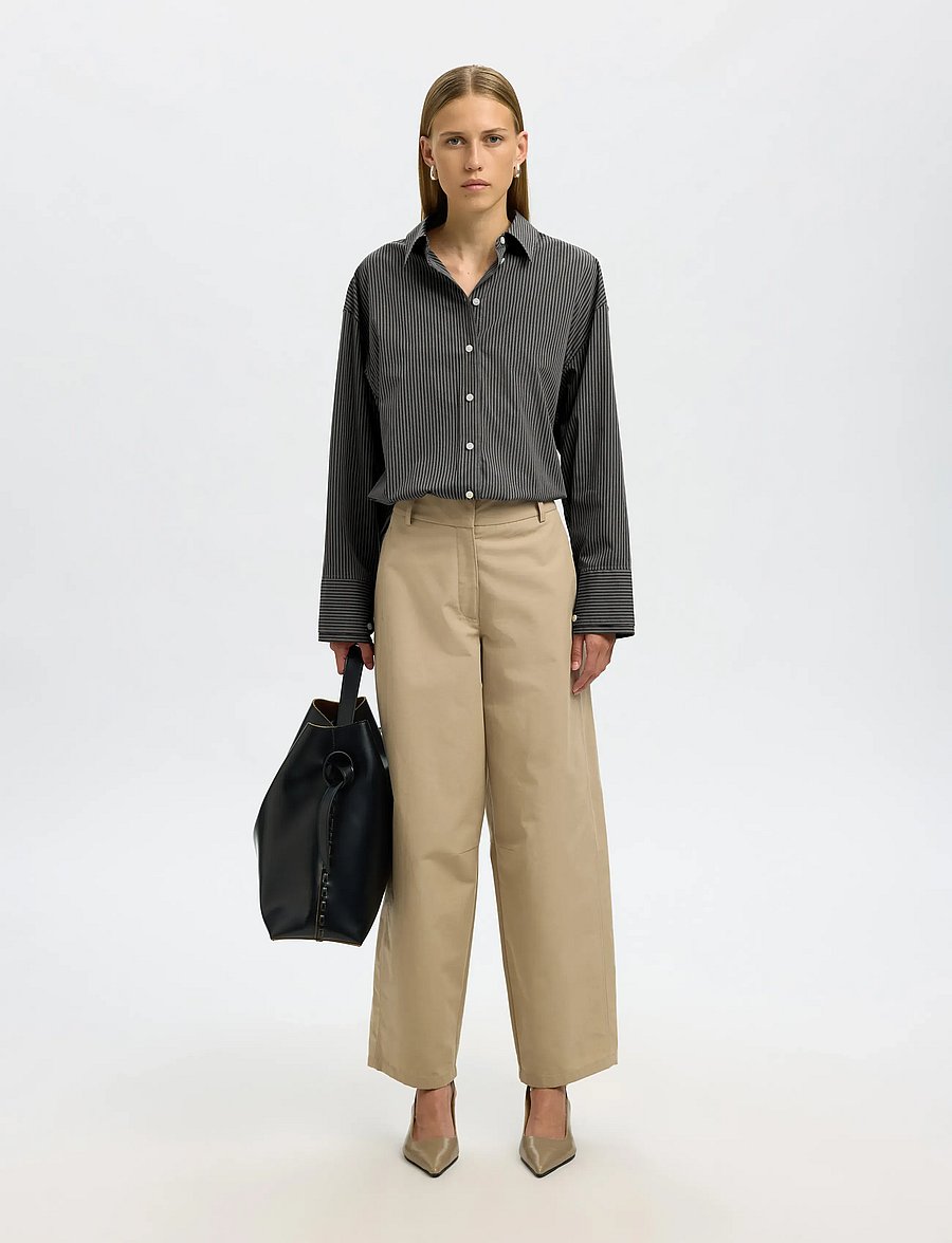 Selected - SLFDAN LS OVERSIZED SHIRT EX - chemises à manches longues - chocolate torte - 5