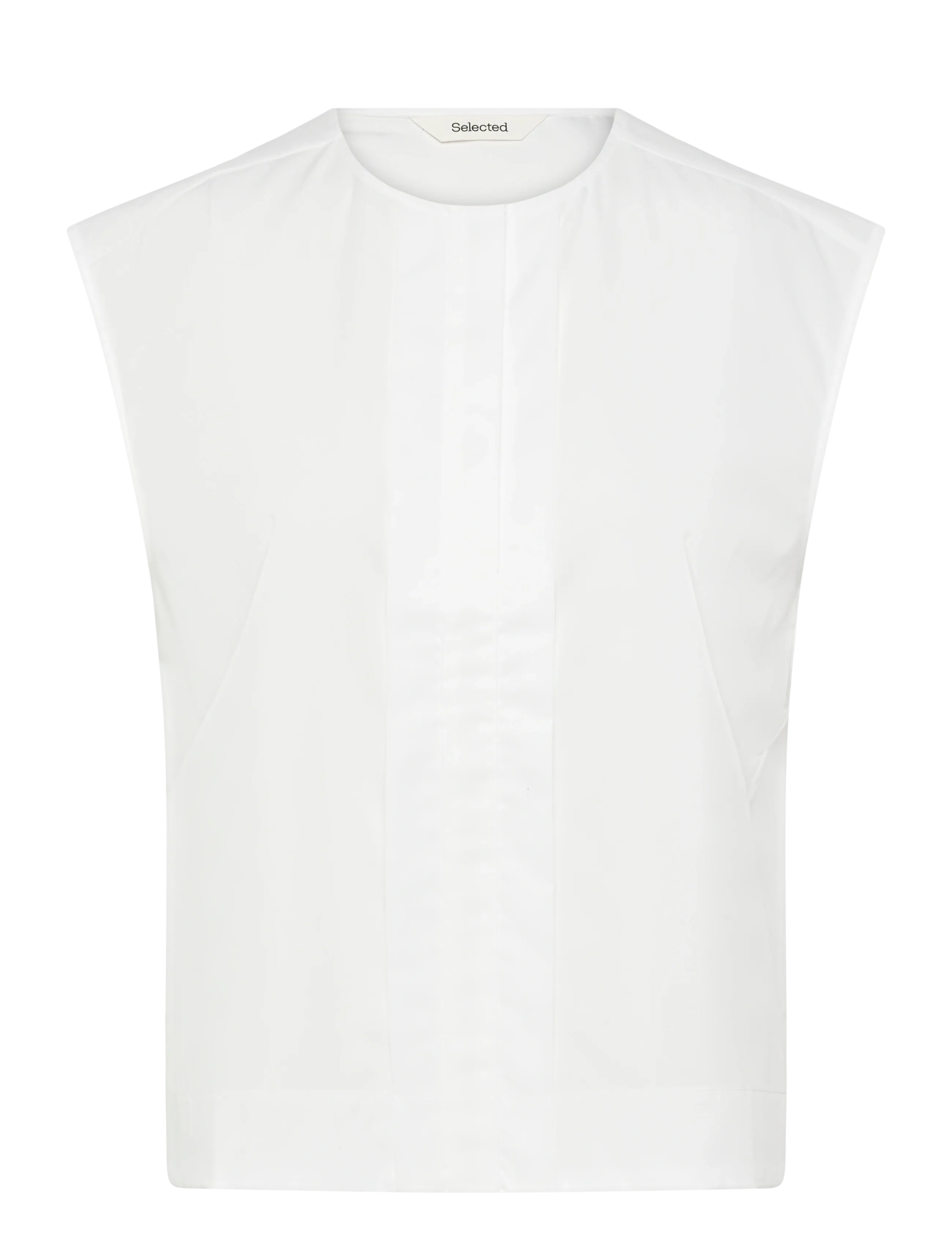 Selected Slfdan Sl Top Ex, Kvinder, Cap Sleeve Top, Hvid, Str: 34