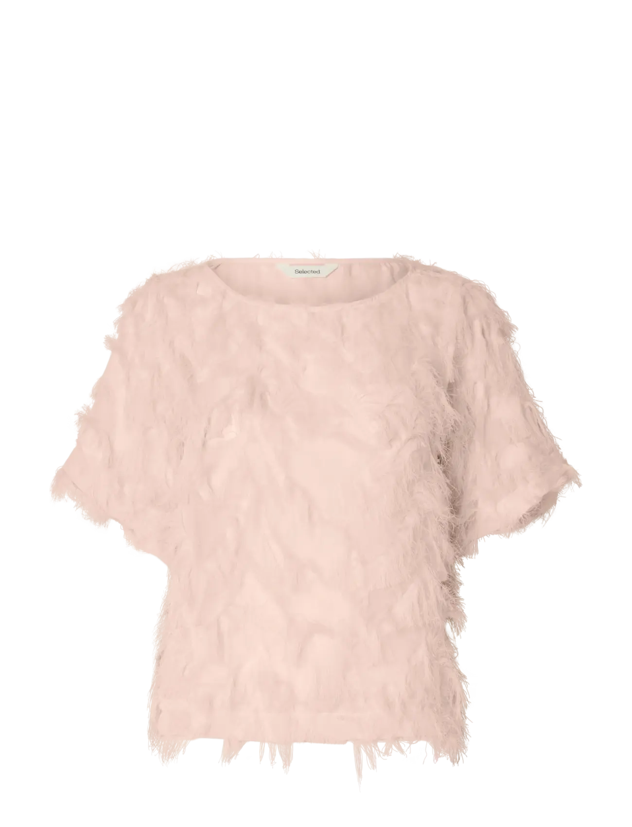 Selected SLFMYLINE SS BOAT NECK TOP B - Selected - PALE DOGWOOD / pink/rose