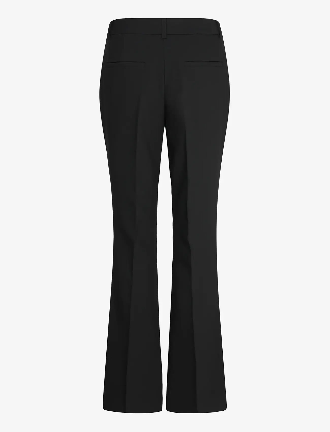Selected - SLFRITA MW SLIM FLARED PANT FD - utsvängda byxor - black - 2