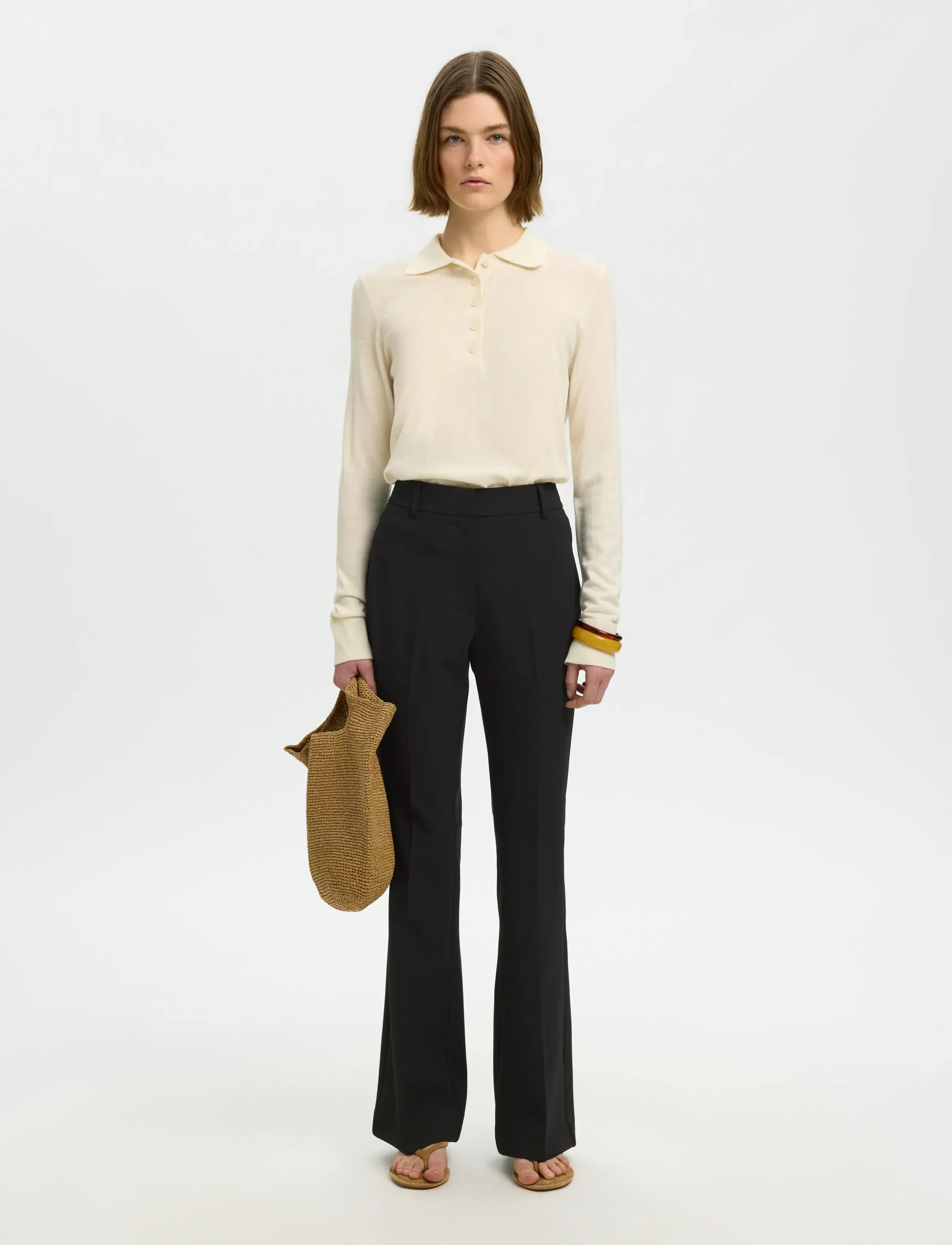 SELECTED Slwrita Mw Slim Flared Pant Fd kostymbyxor dam – bild 3