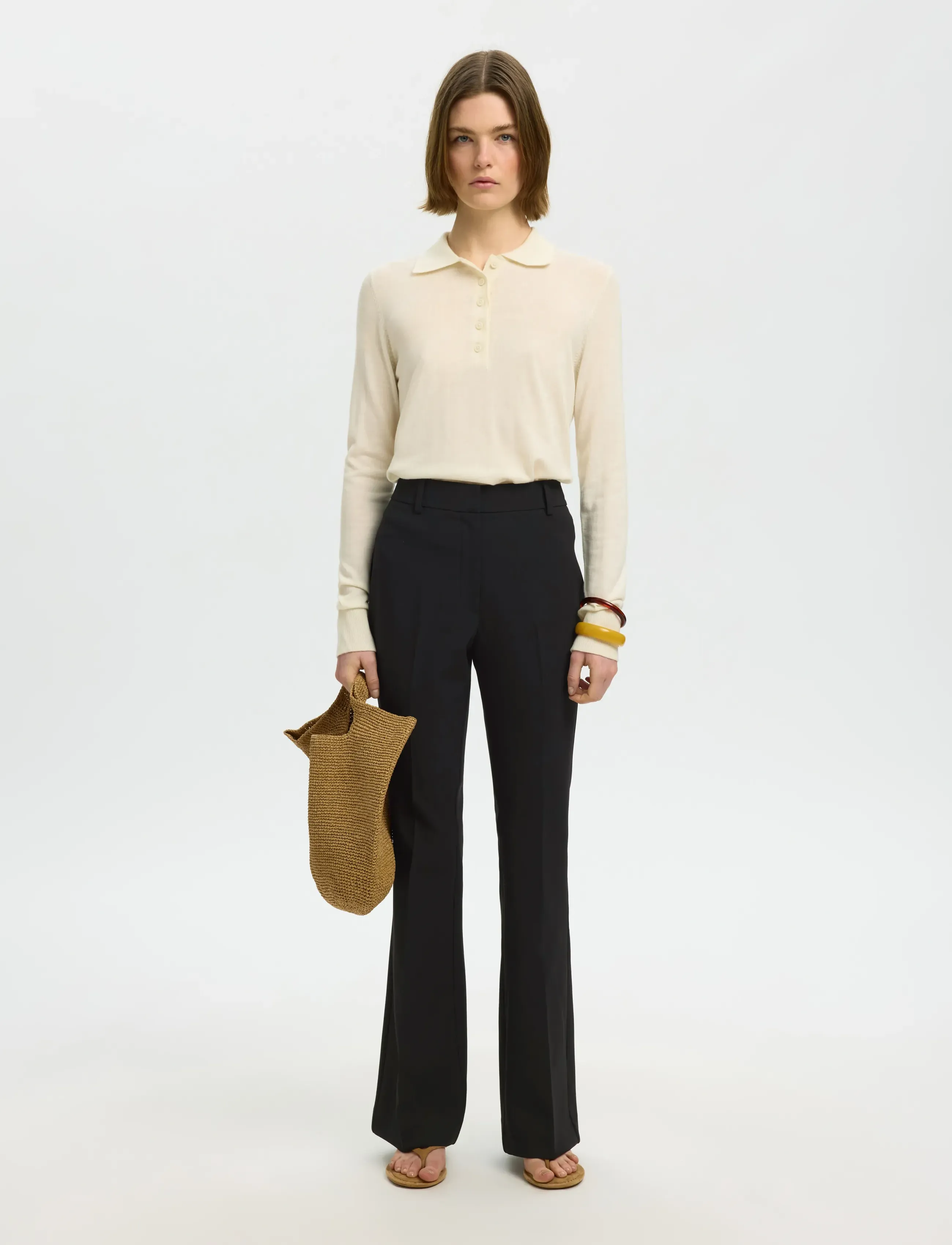 SELECTED Slwrita Mw Slim Flared Pant Fd kostymbyxor dam – bild 5