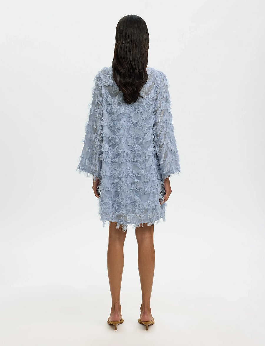 Selected - SLFMYLINE RELAXED LS BOAT NECK DRESS B - robes de fête - dusty blue - 2