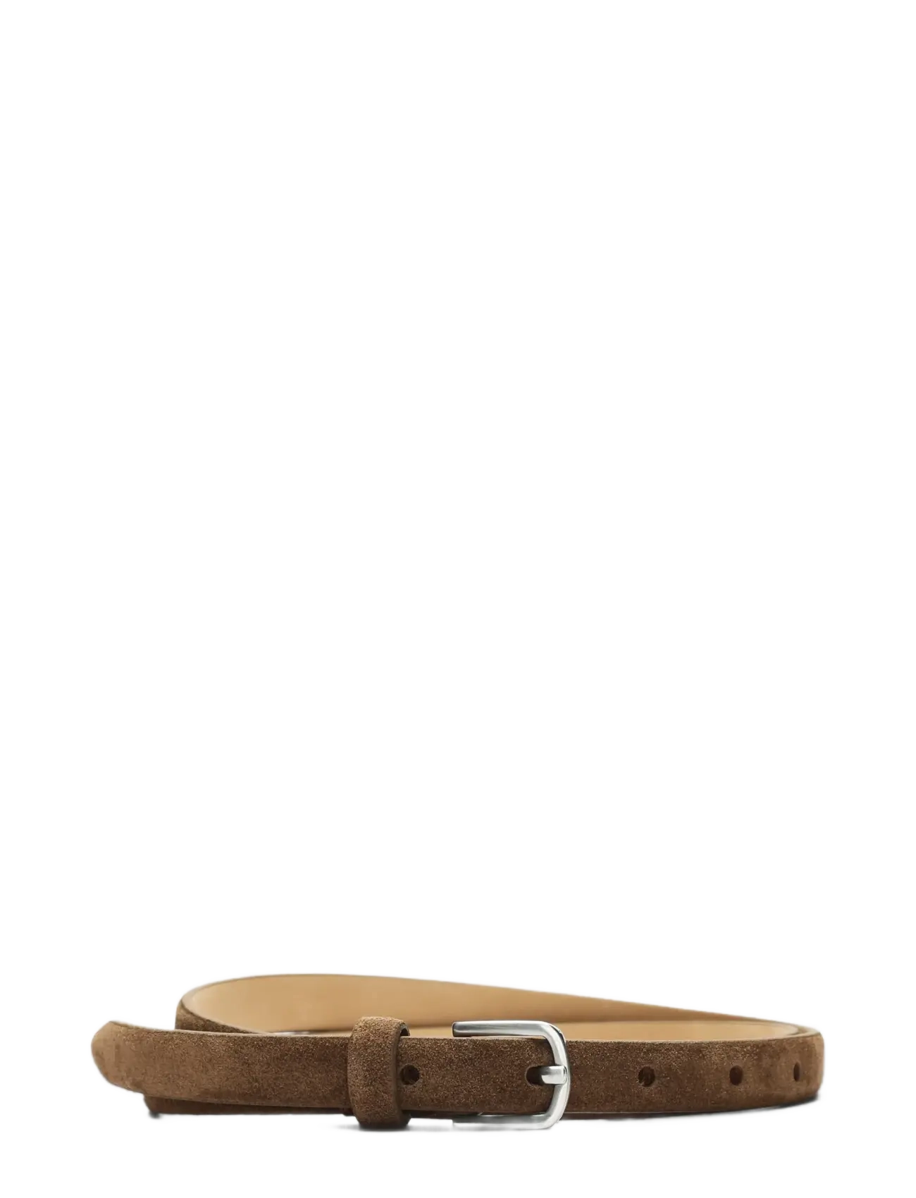 Selected SLFIONA SLIM SUEDE BELT - Igapäevased vööd - TAN / brown