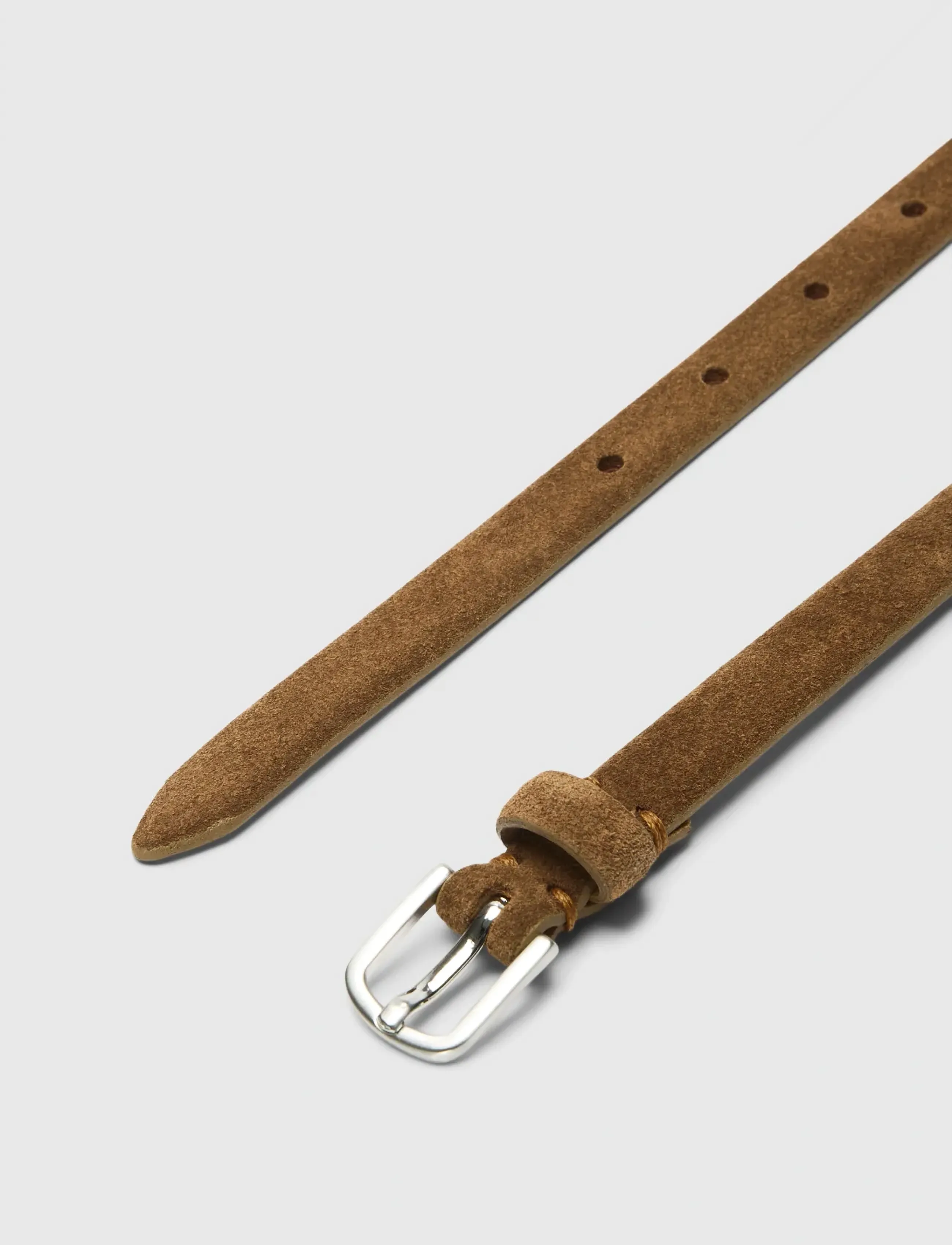 Selected - SLWIONA SLIM SUEDE BELT - ceintures en cuir - tan - 3