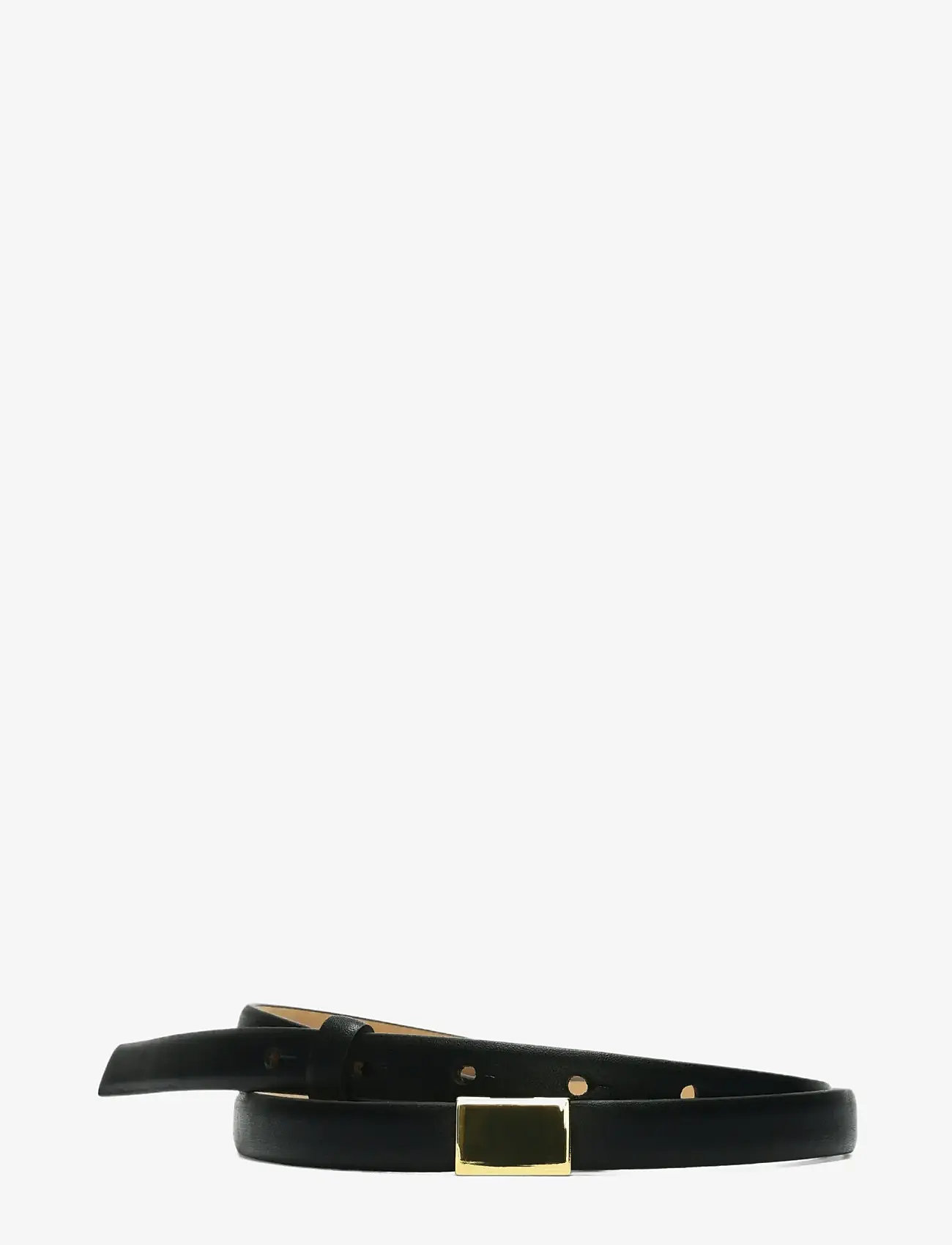 Selected - SLFBABETH SLIM LEATHER BELT - waist belts - black - 2