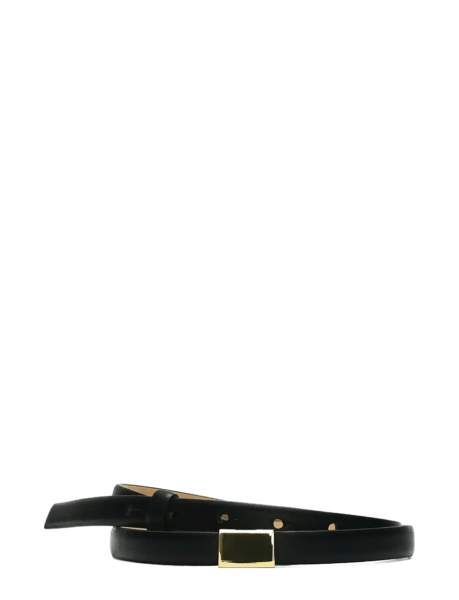 Selected - SLFBABETH SLIM LEATHER BELT - ledergürtel - black - 2