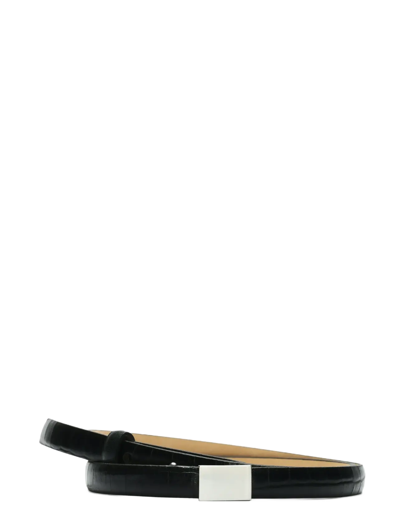 Selected - SLFBABETH SLIM LEATHER BELT - læderbælter - black - 2