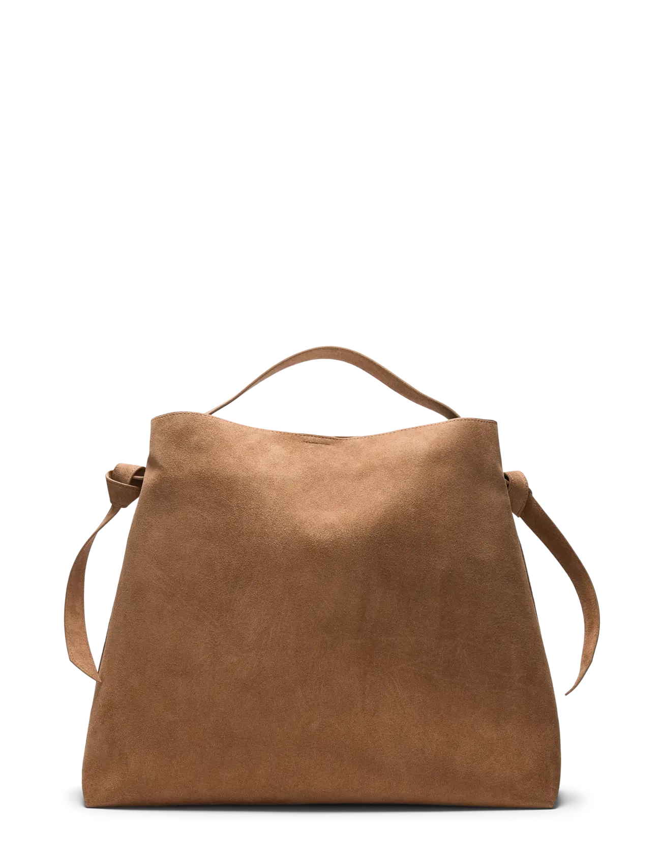Selected SLFSTELLA LARGE SUEDE BAG - Tote Bags - TAN / beige