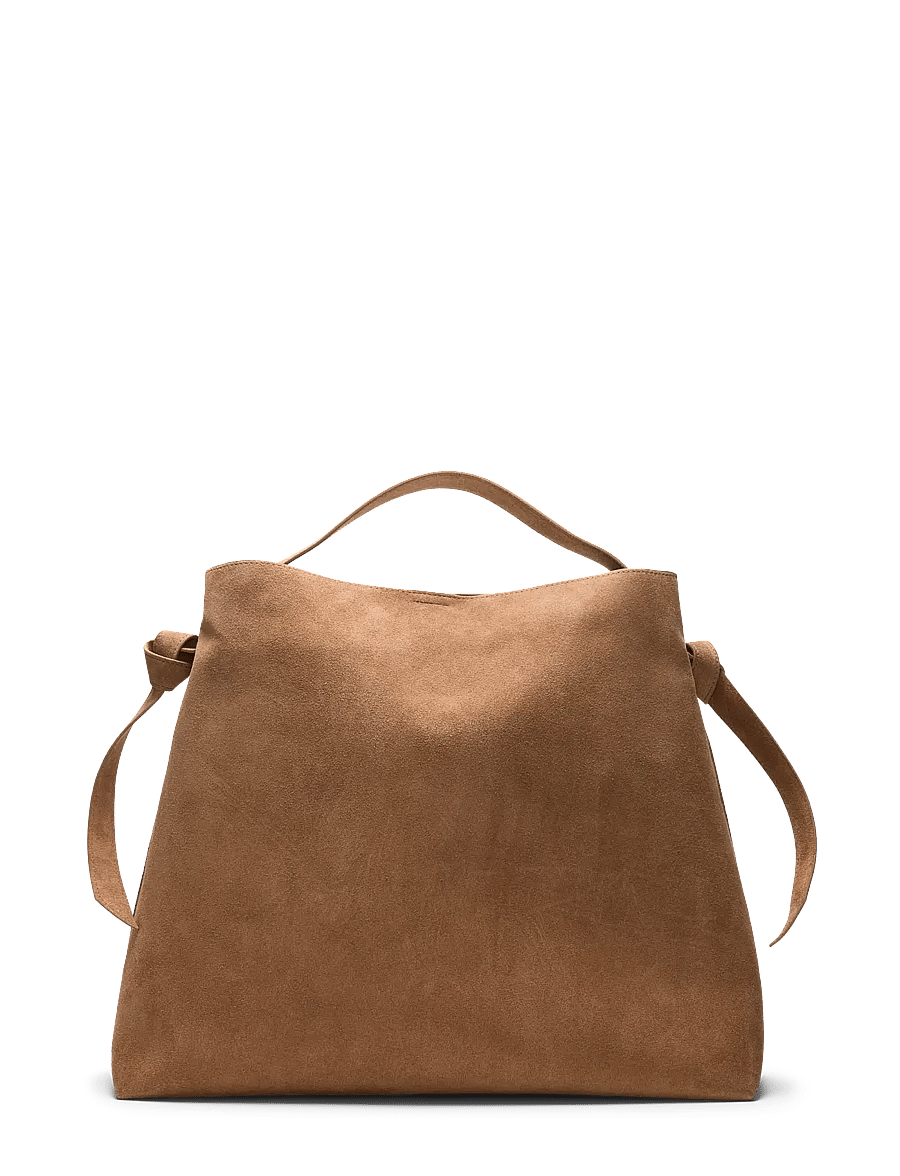 Selected - SLFSTELLA LARGE SUEDE BAG - tan - 1