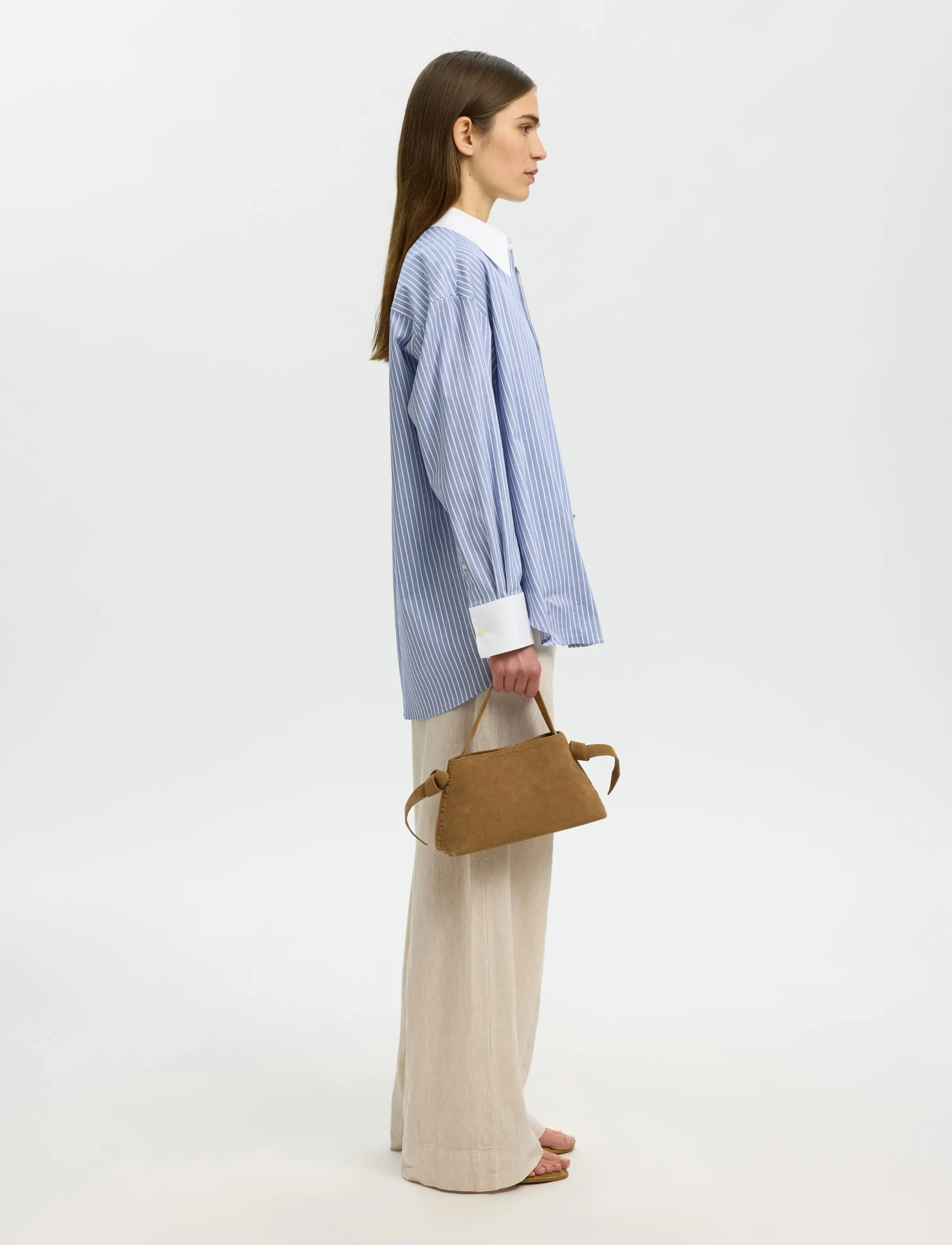 Selected - SLFSTELLA MINI SUEDE BAG - tan - 3