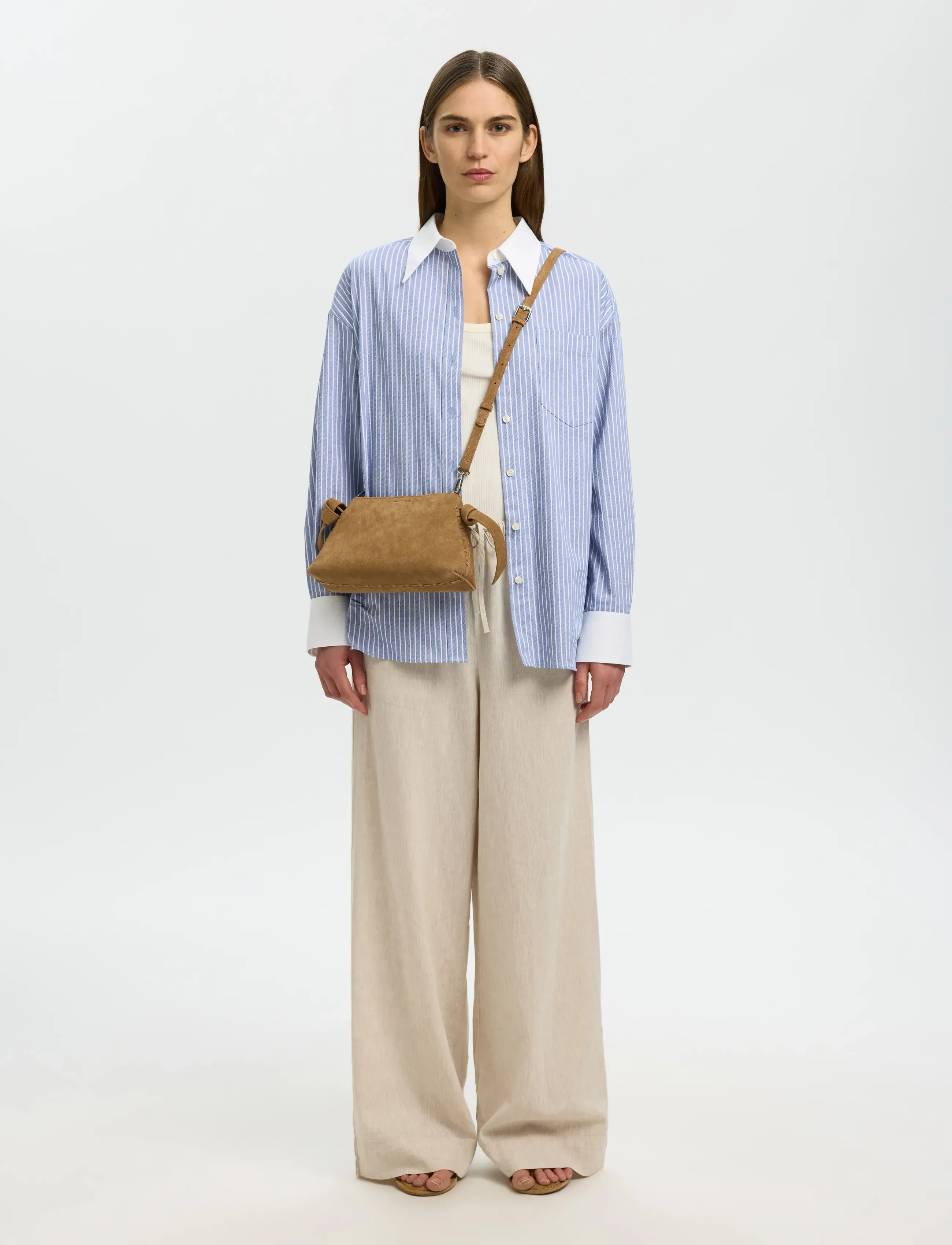 Selected - SLFSTELLA MINI SUEDE BAG - tan - 4
